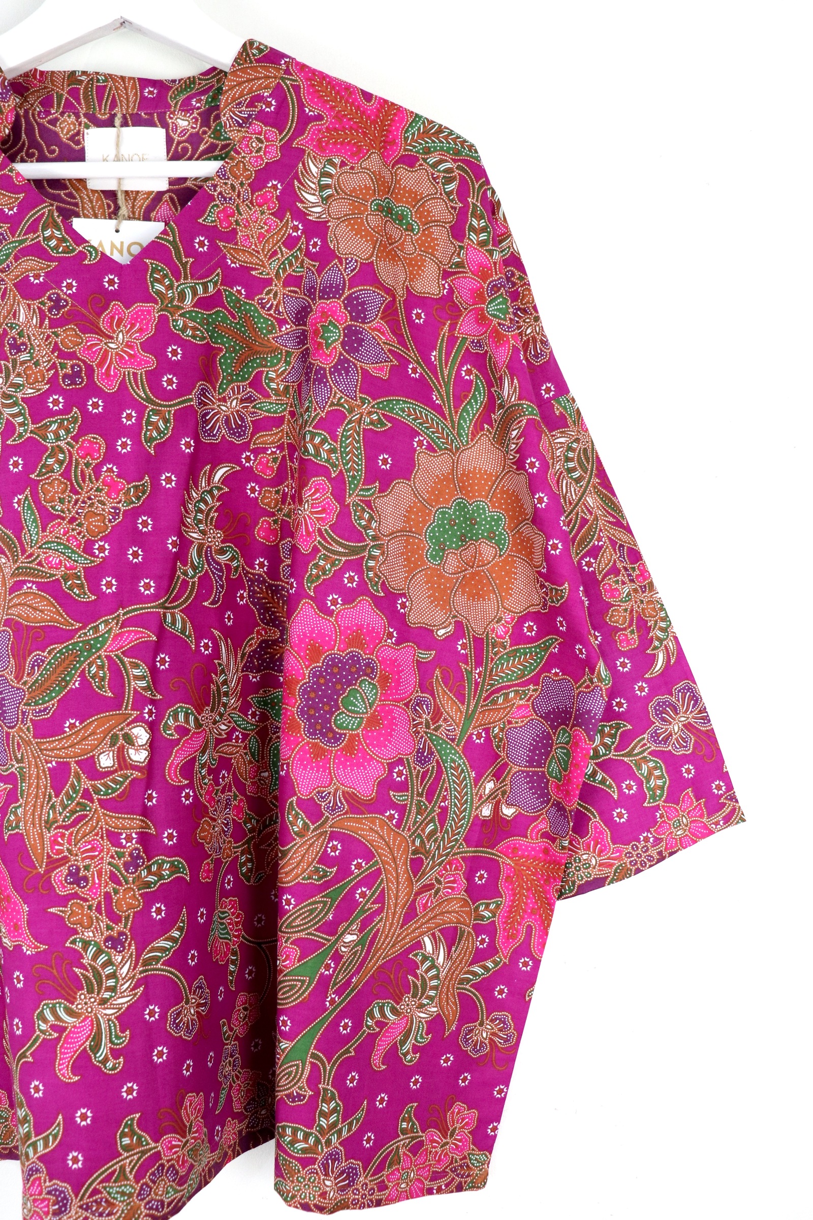 BIG GIRL Batik Top w/ Mandarin Collar - Ming Dynasty