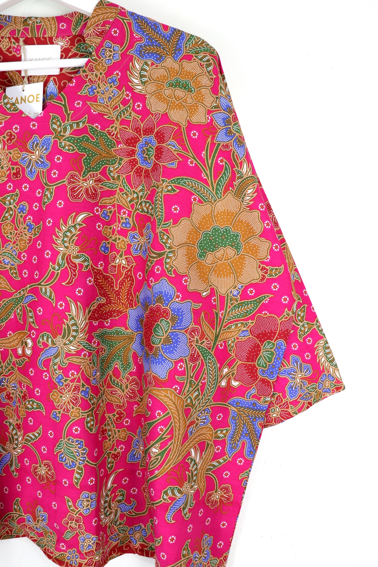 BIG GIRL Batik Top w/ Mandarin Collar - Ming Lover