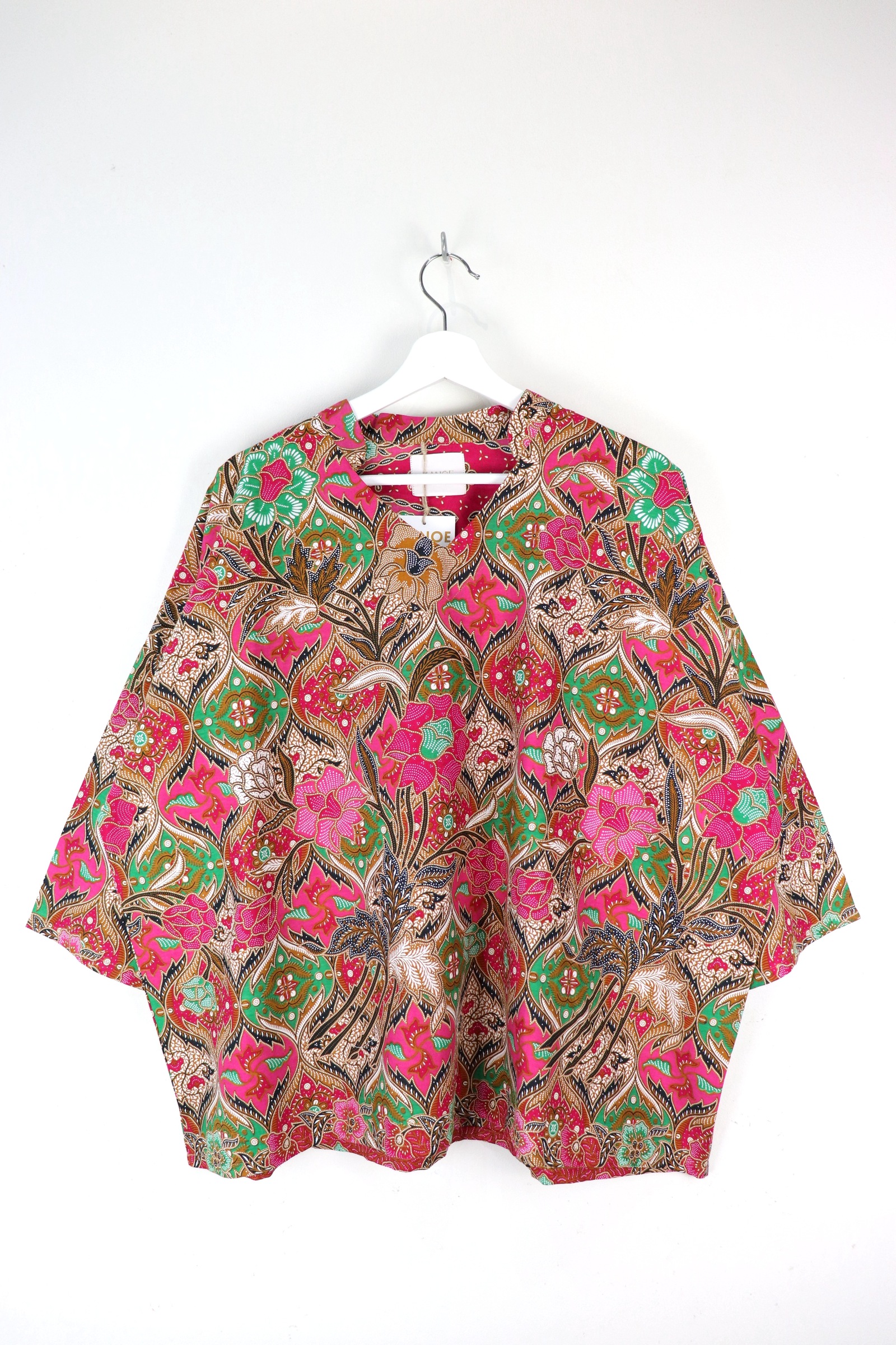BIG GIRL Batik Top w/ Mandarin Collar - Ming Dragon