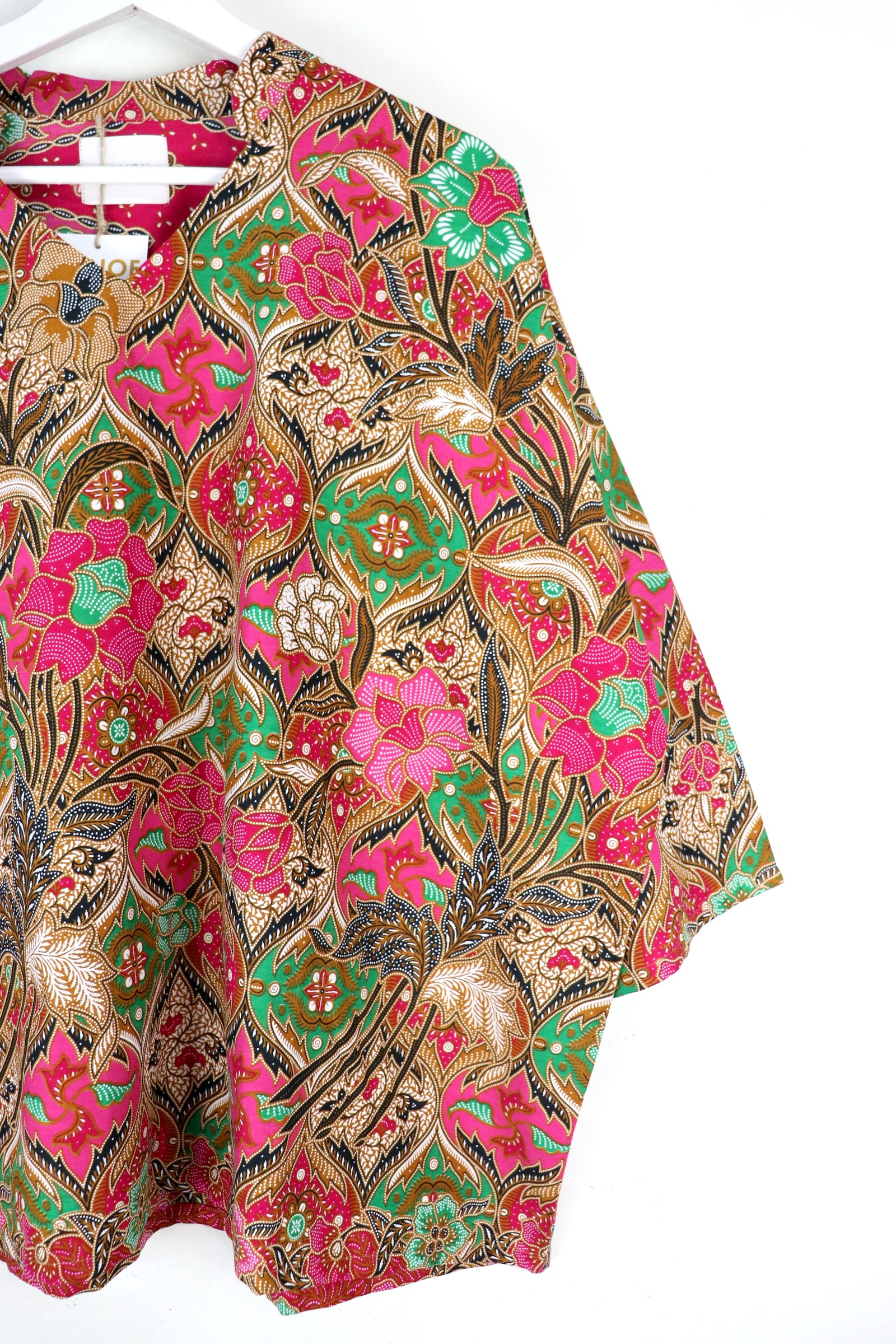 BIG GIRL Batik Top w/ Mandarin Collar - Ming Dragon