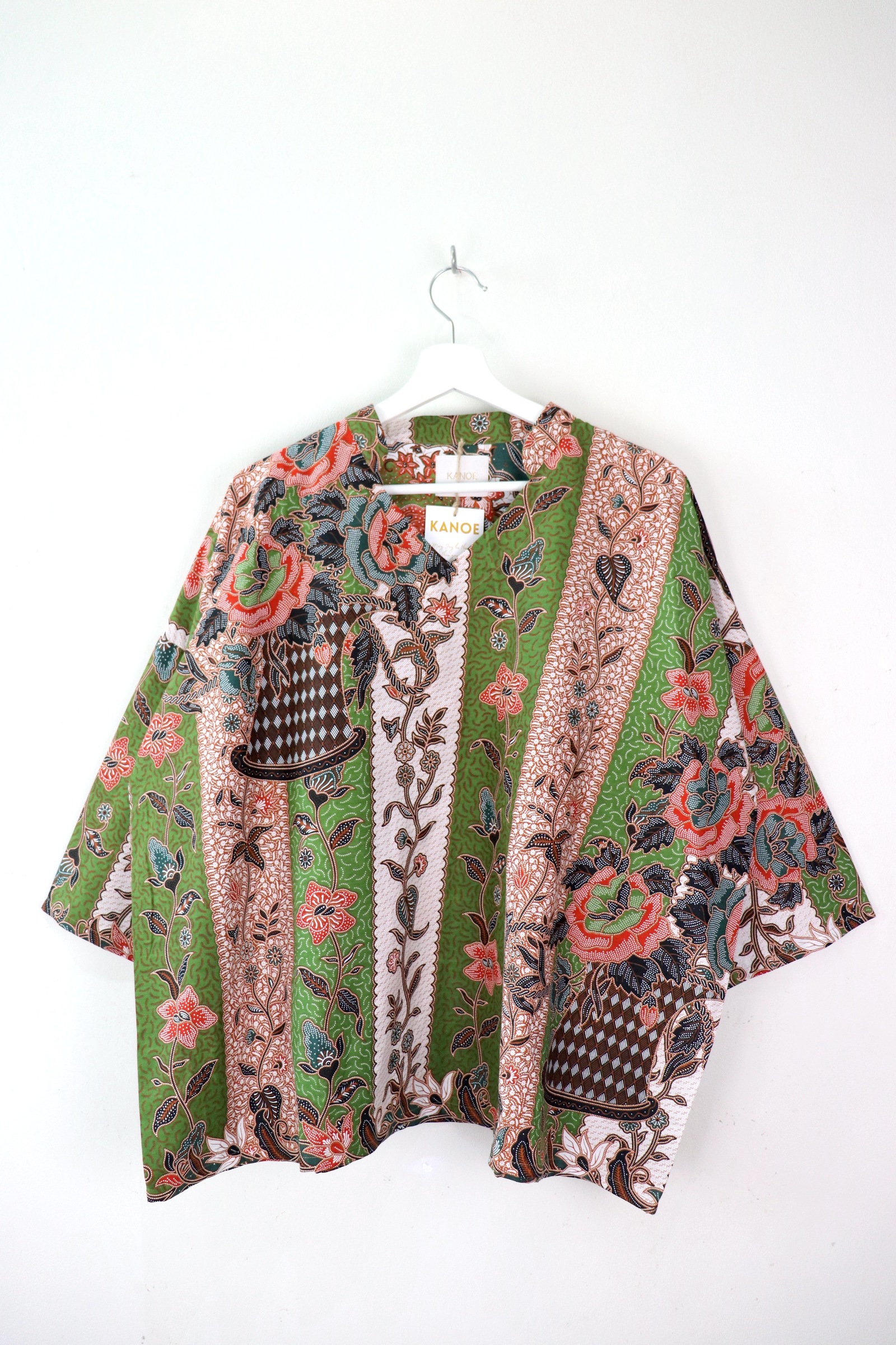 BIG GIRL Batik Top w/ Mandarin Collar - Ming Spring