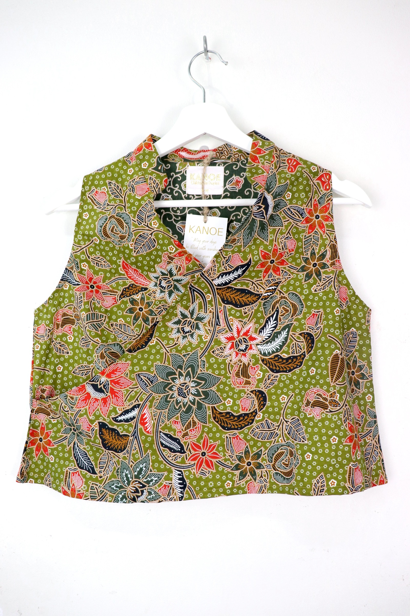 SamFu Cropped Batik Top - Kai Qing