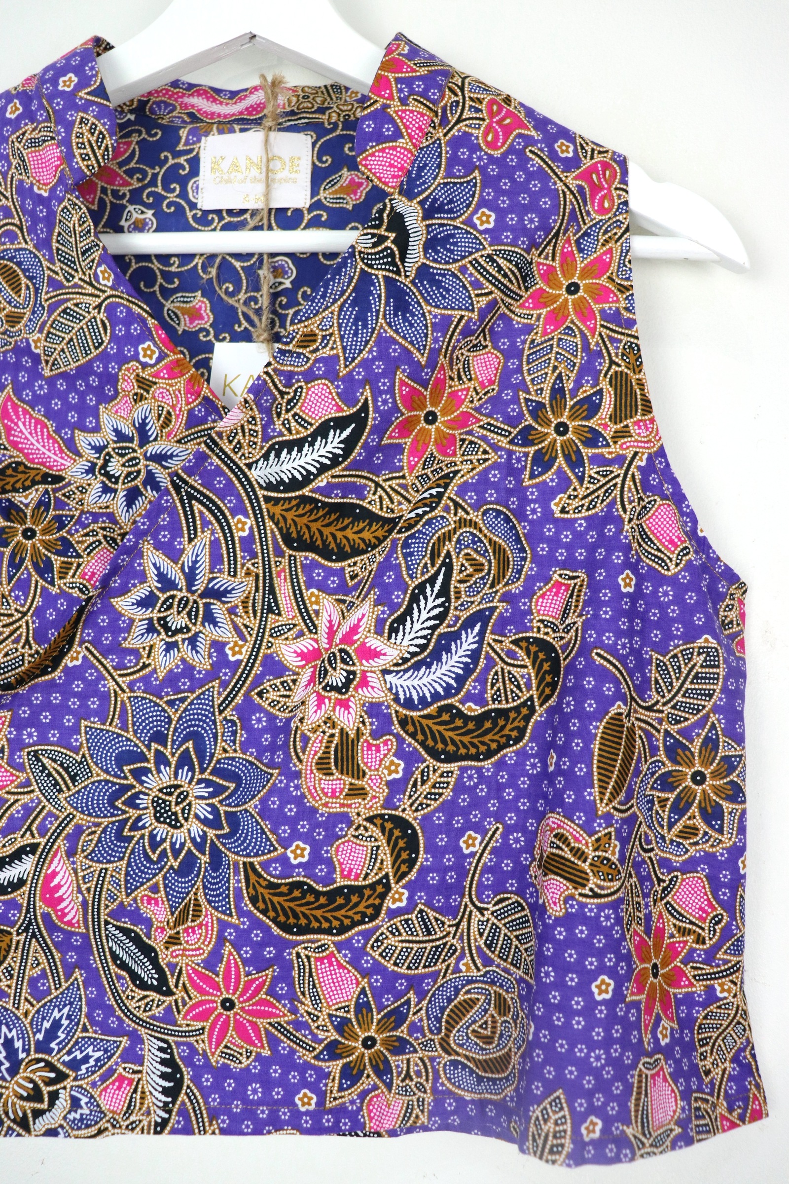 SamFu Cropped Batik Top - Kai Fan