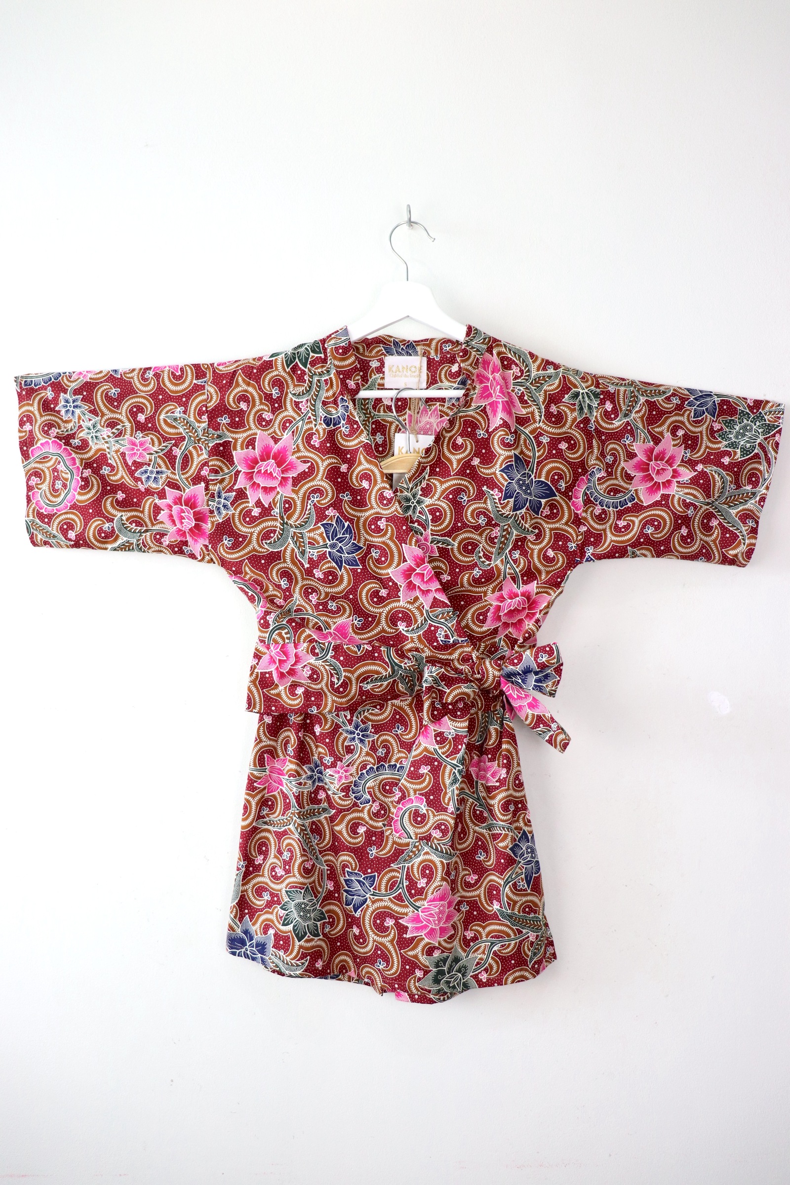 Kimono Wrap Matching Set - Terracotta Red (S/M/L/XL)