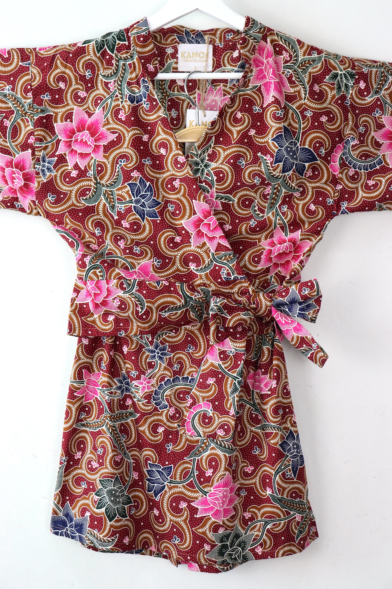 Kimono Wrap Matching Set - Terracotta Red (S/M/L/XL)