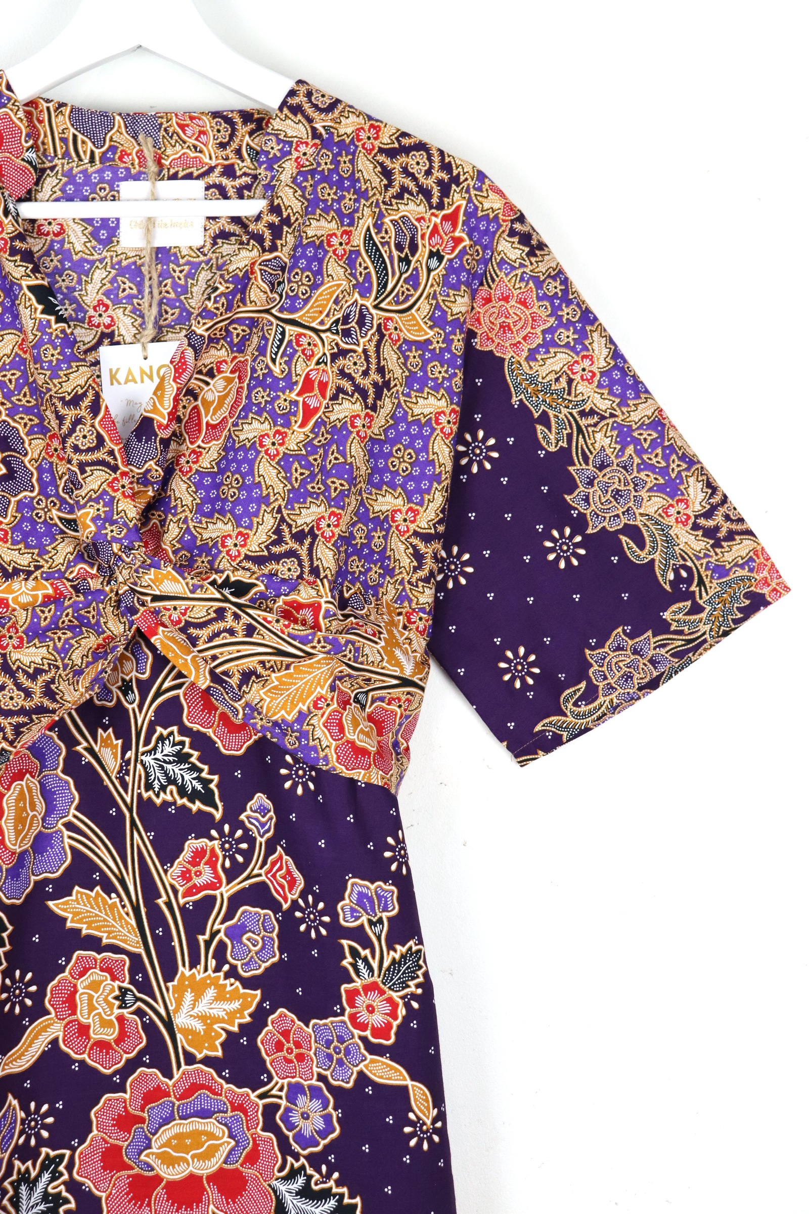 Twisted Front Dress w/ Mandarin Collar - Allium Day