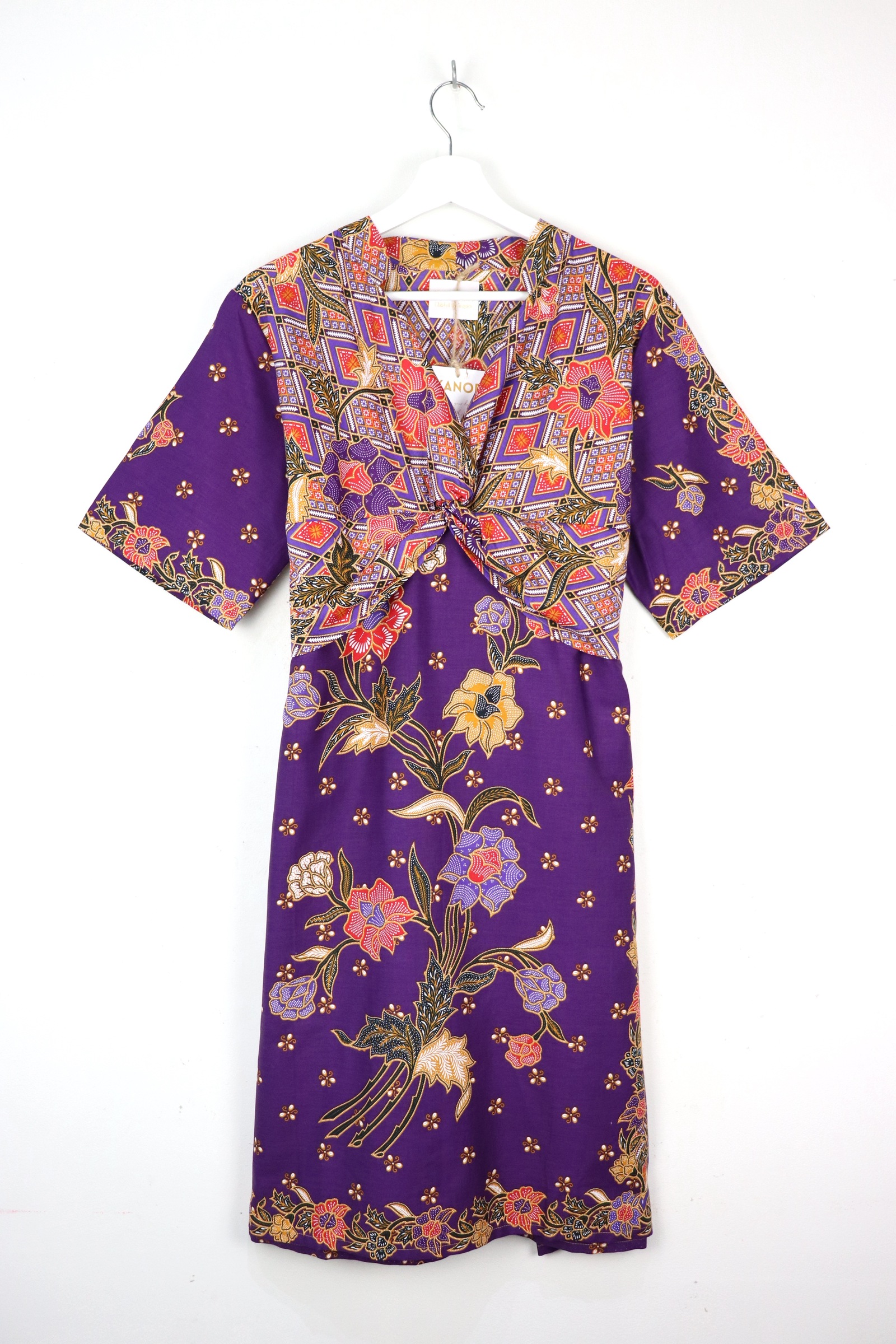 Twisted Front Dress w/ Mandarin Collar - Classy Verbena