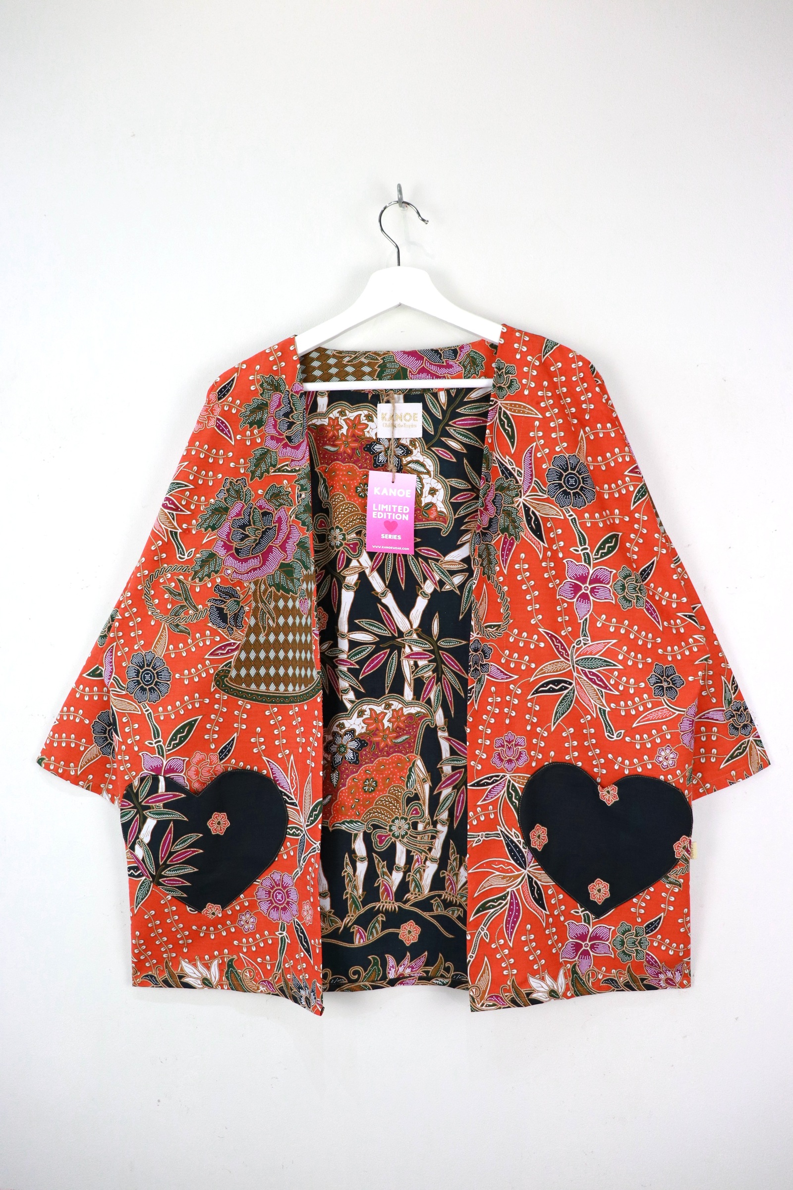 Kimono Basic Heart Pockets - Amber