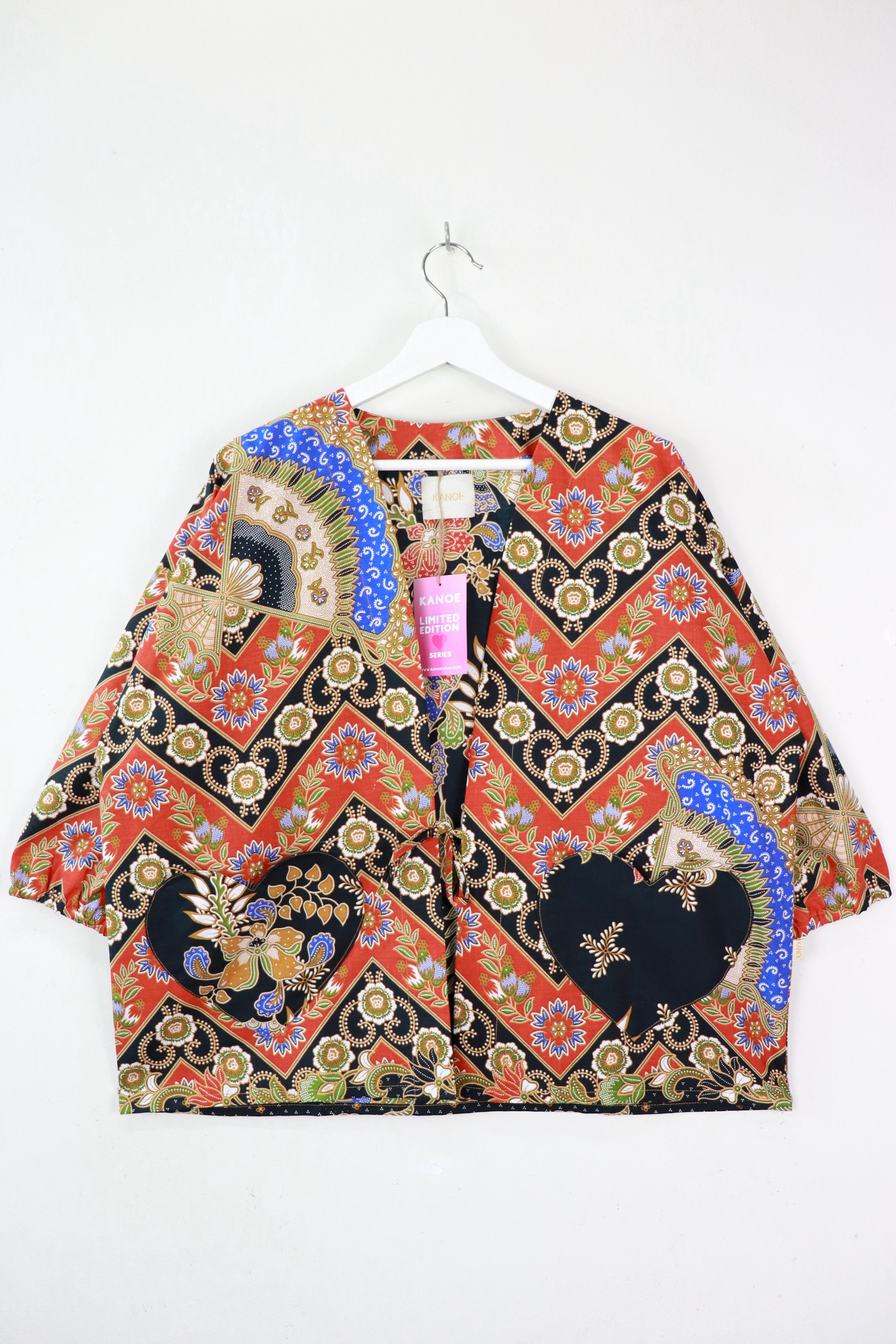 Kimono Signature Heart Pockets - Red Heart