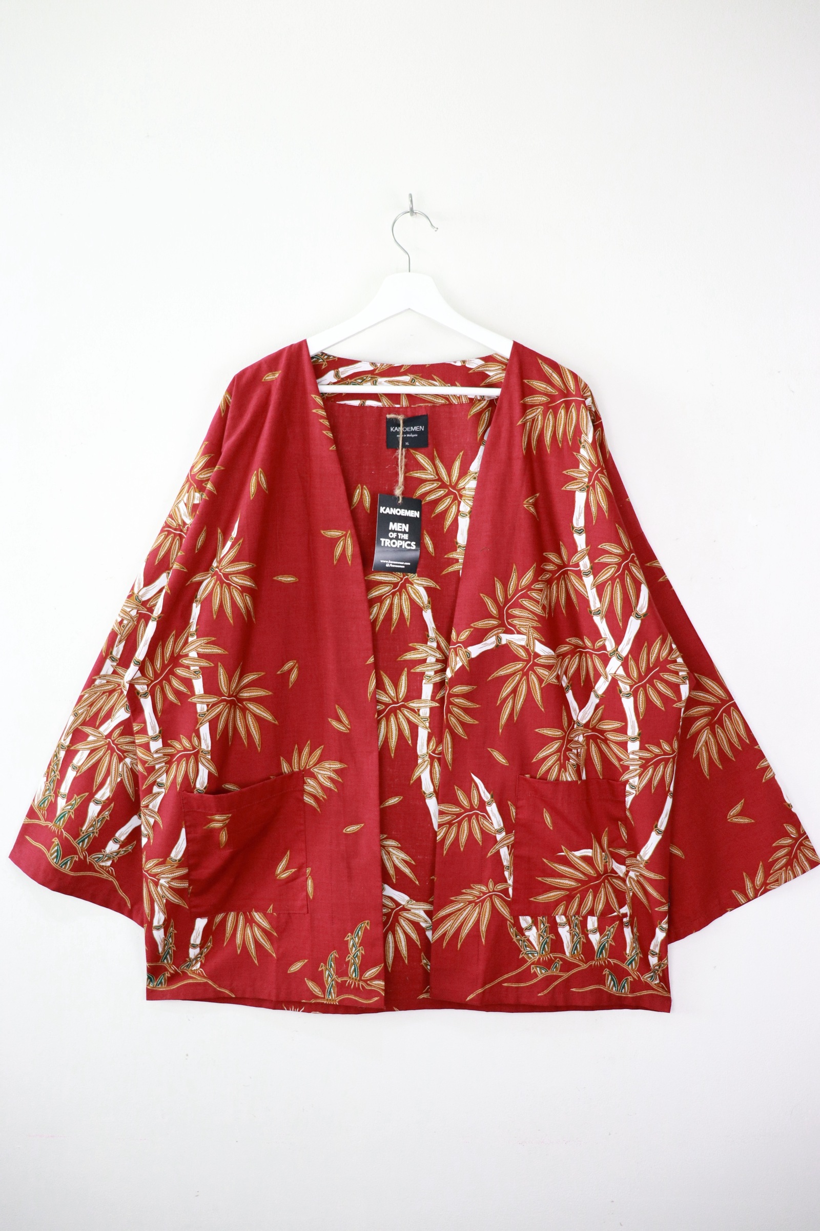 KANOEMEN Basic Batik Kimono - Sugar Cane Red