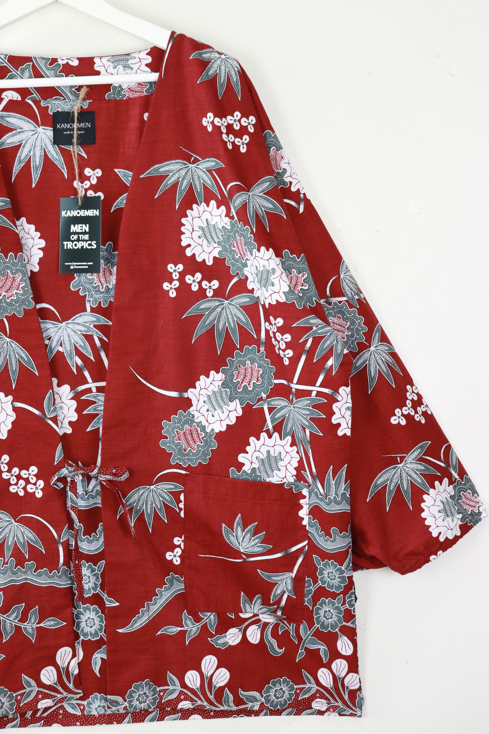 KANOEMEN Signature Batik Kimono - Crimson Dynasty