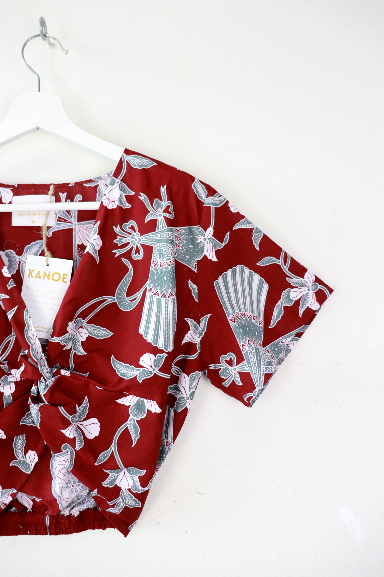 Twisted Front Batik Top - Amarylis Fans