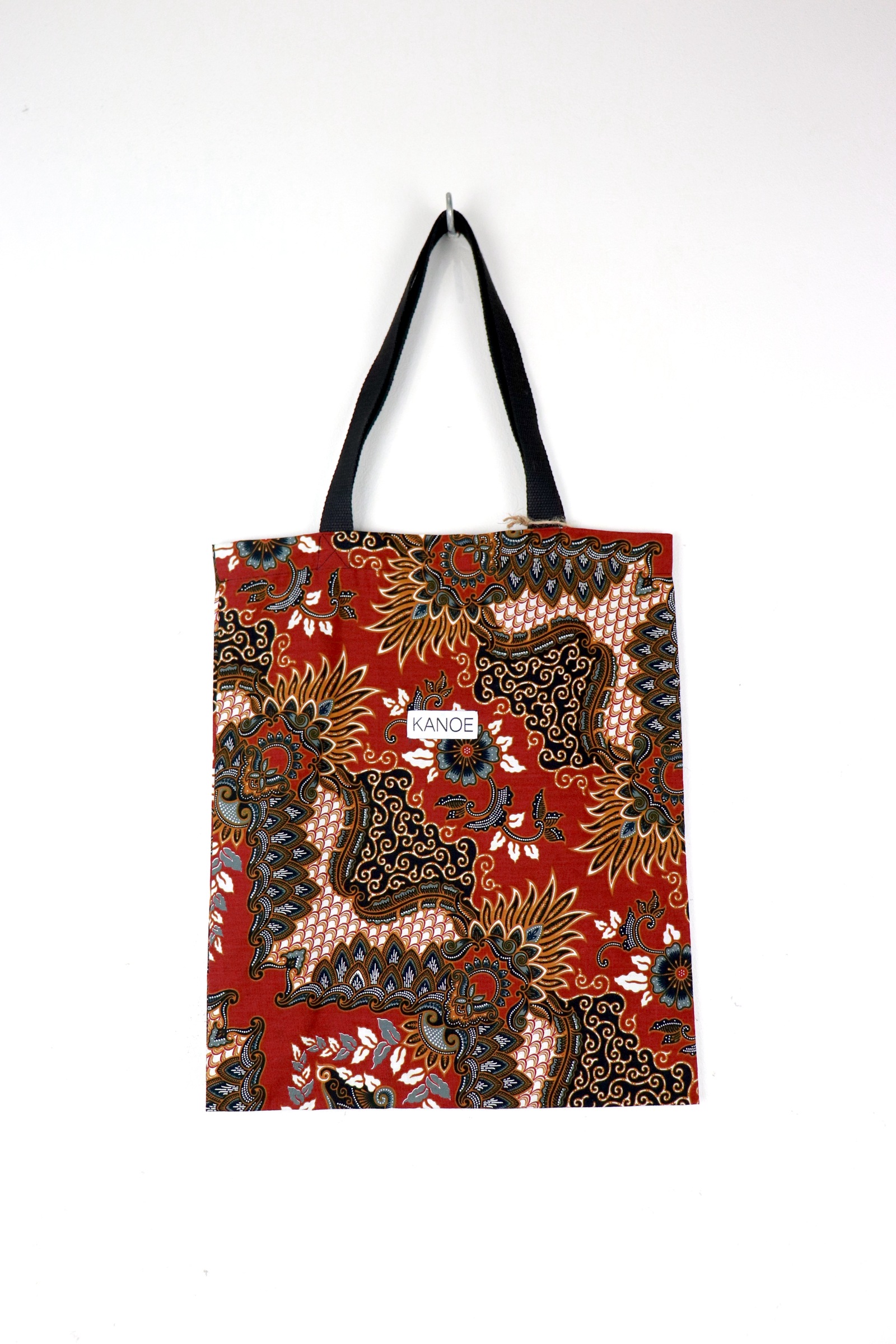 Batik Tote Bag - Mid Red Moon