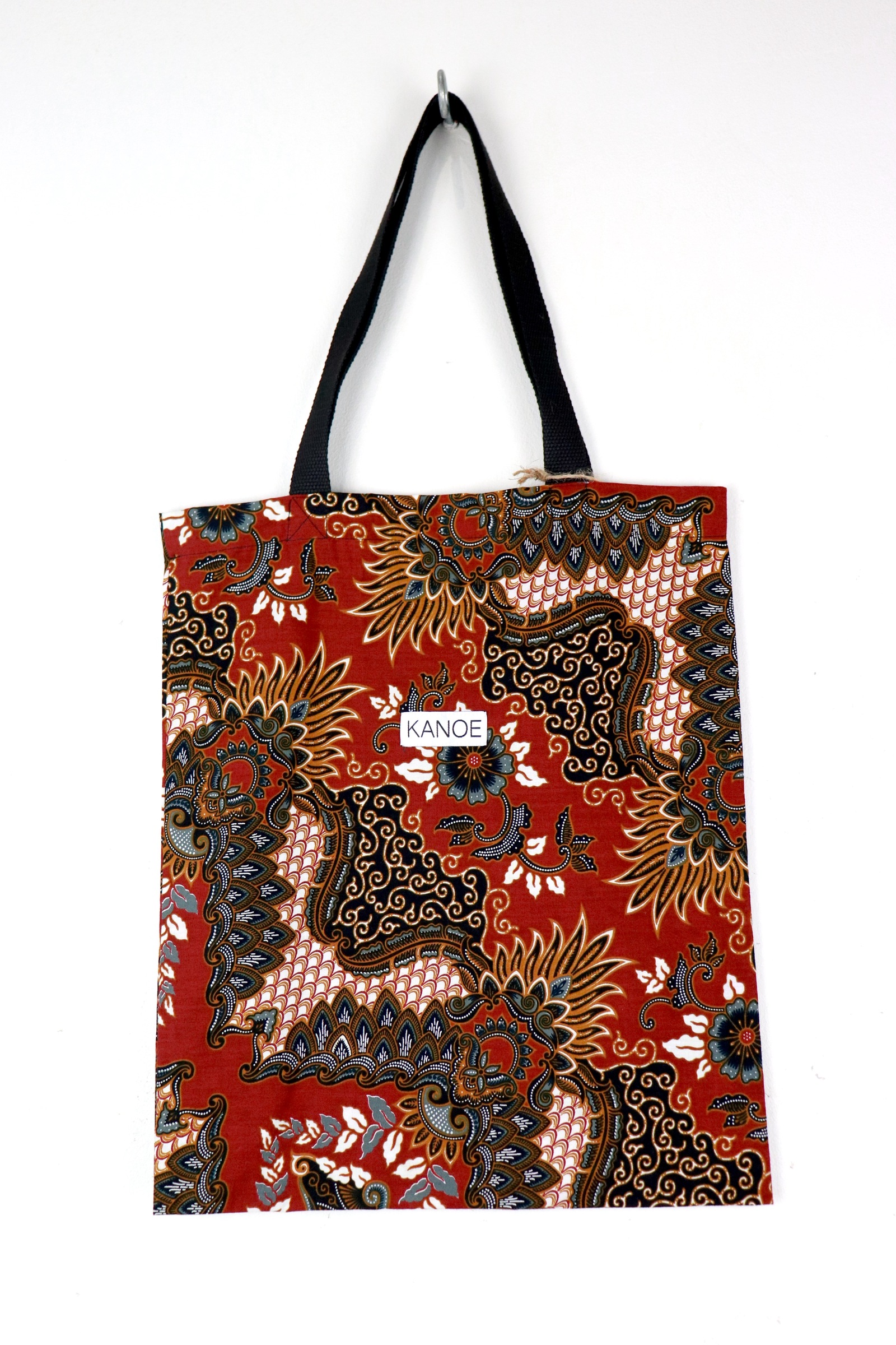 Batik Tote Bag - Mid Red Moon