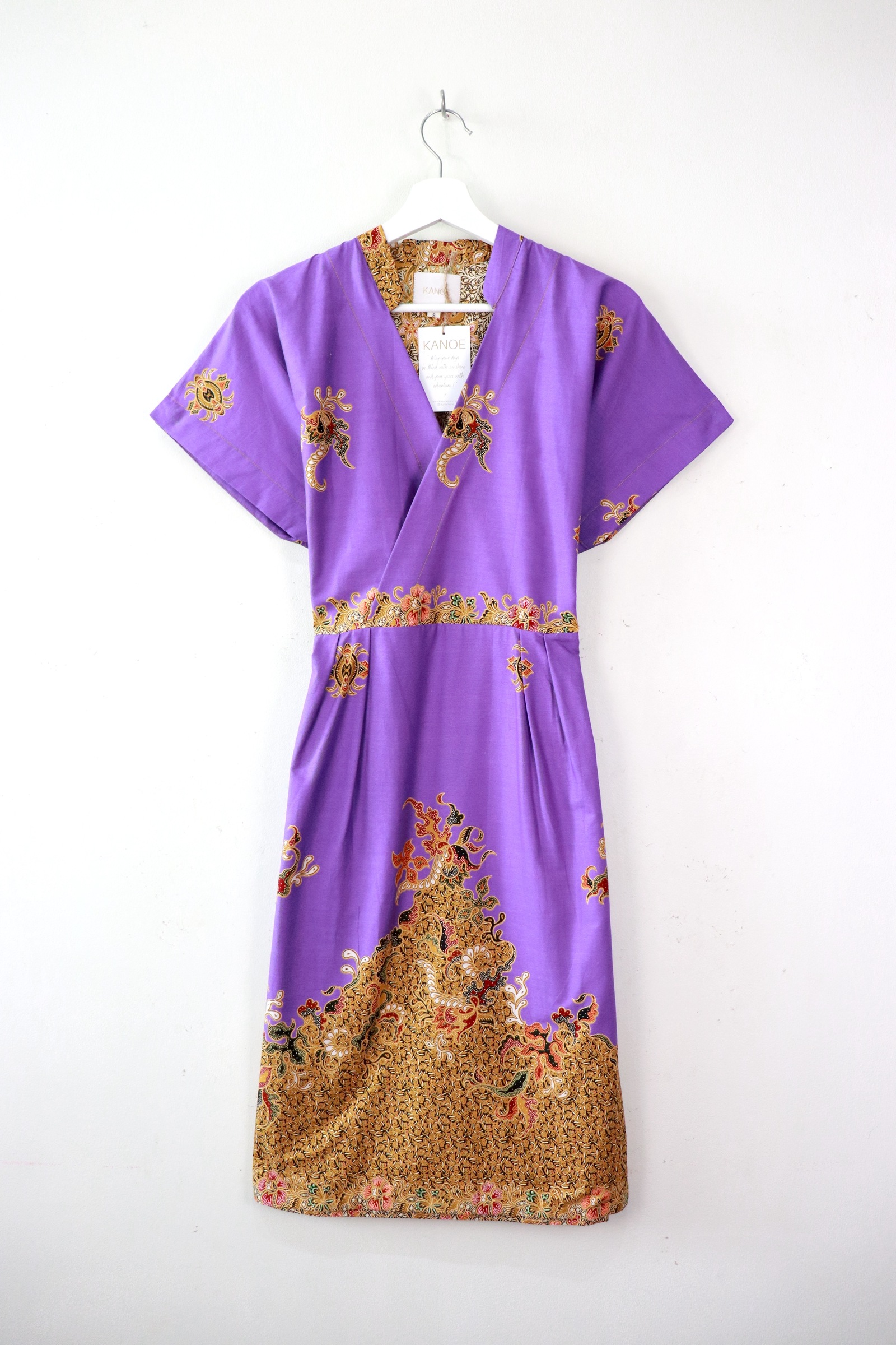 Kimono Wrap Dress w/ Mandarin Collar - Xiao Zi [ Smaller Freesize ]