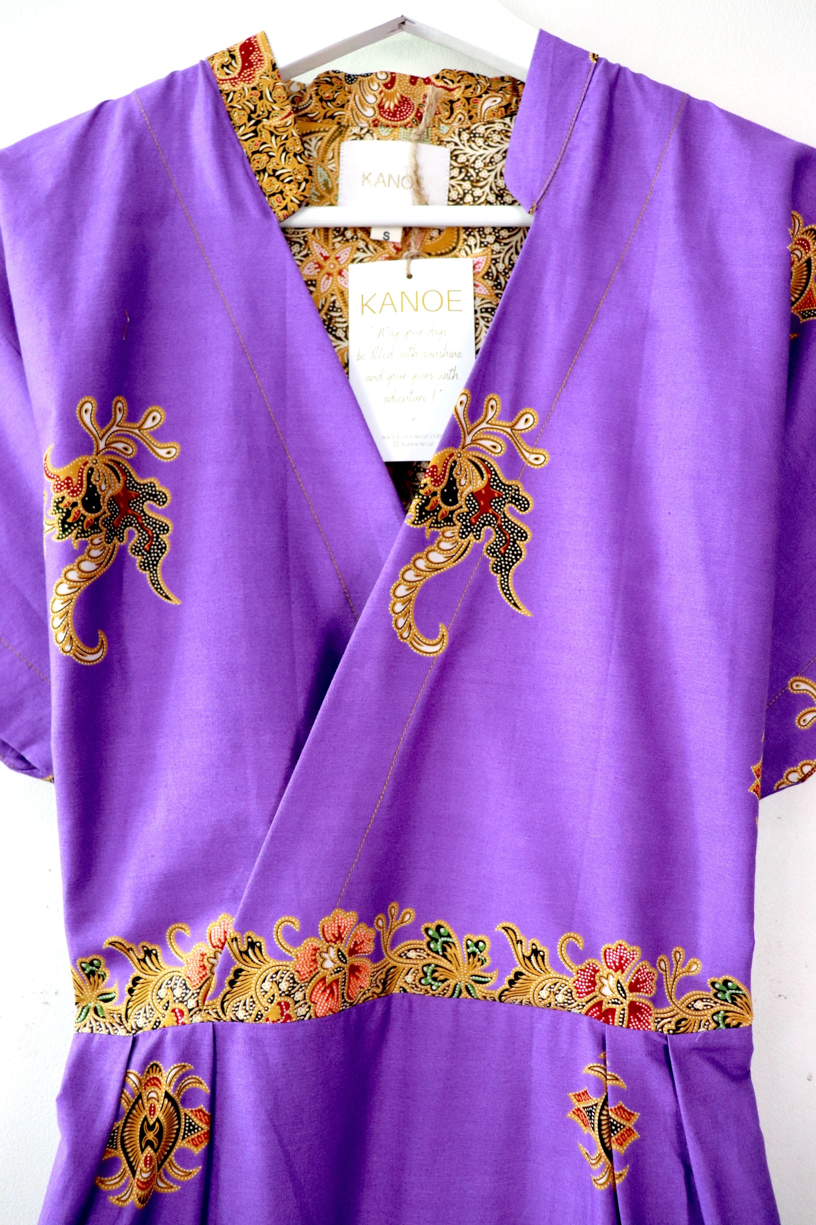 Kimono Wrap Dress w/ Mandarin Collar - Ai Gan