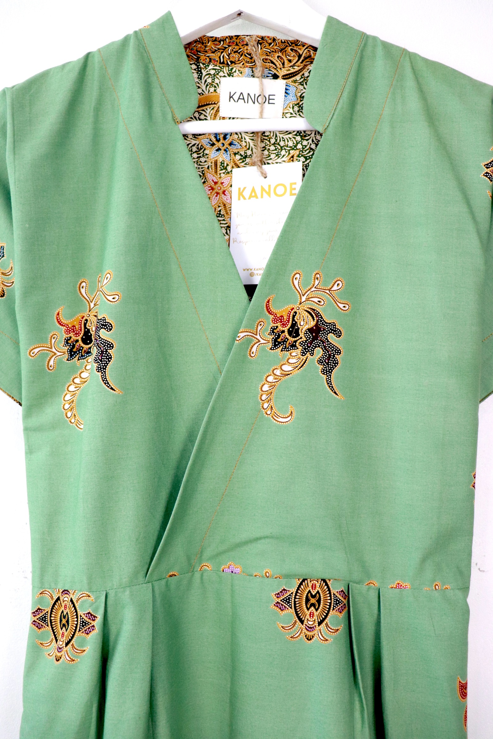 Kimono Wrap Dress w/ Mandarin Collar - Ai Lu