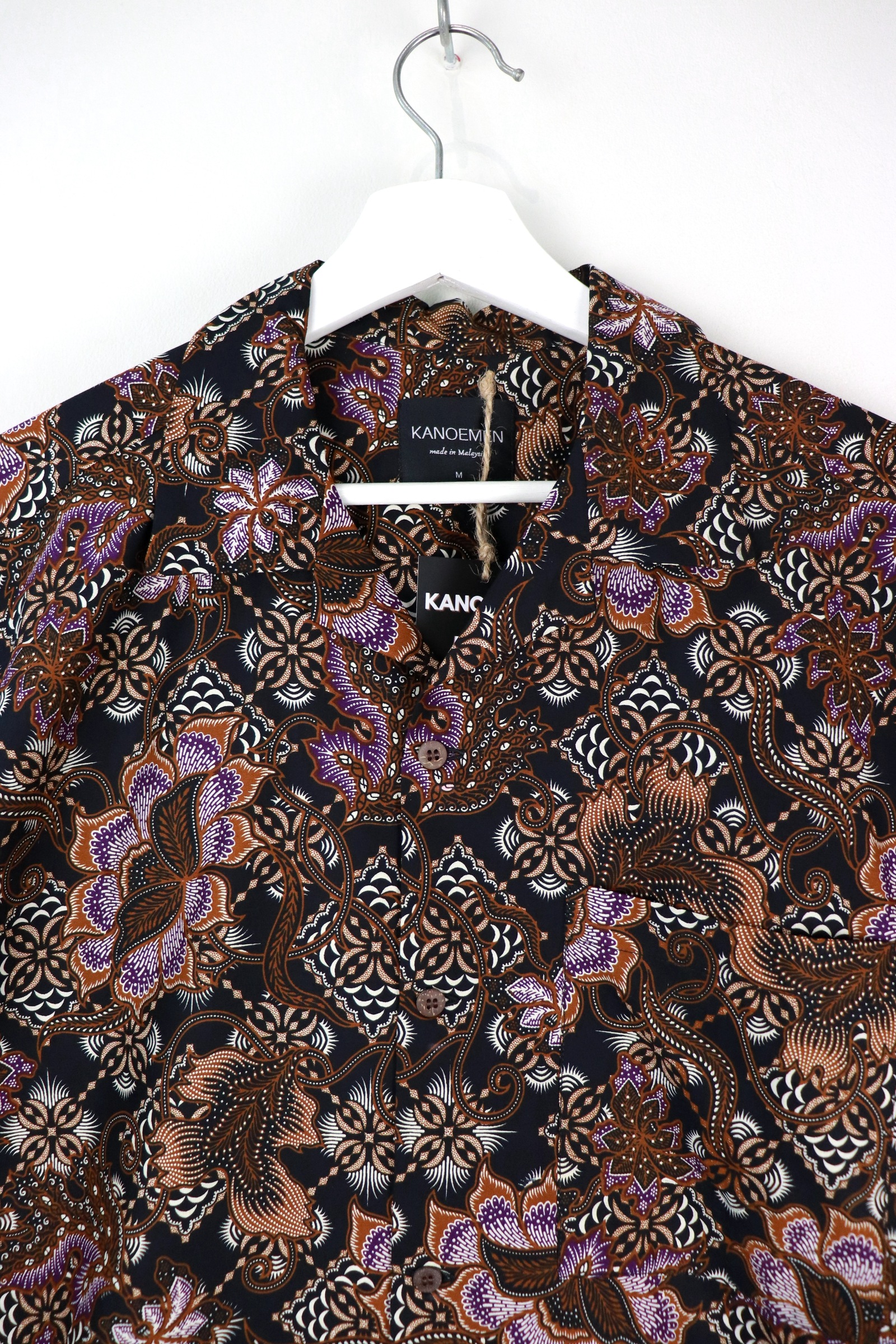 KANOEMEN Open Collar Batik Shirt - Emmett [ M ] 