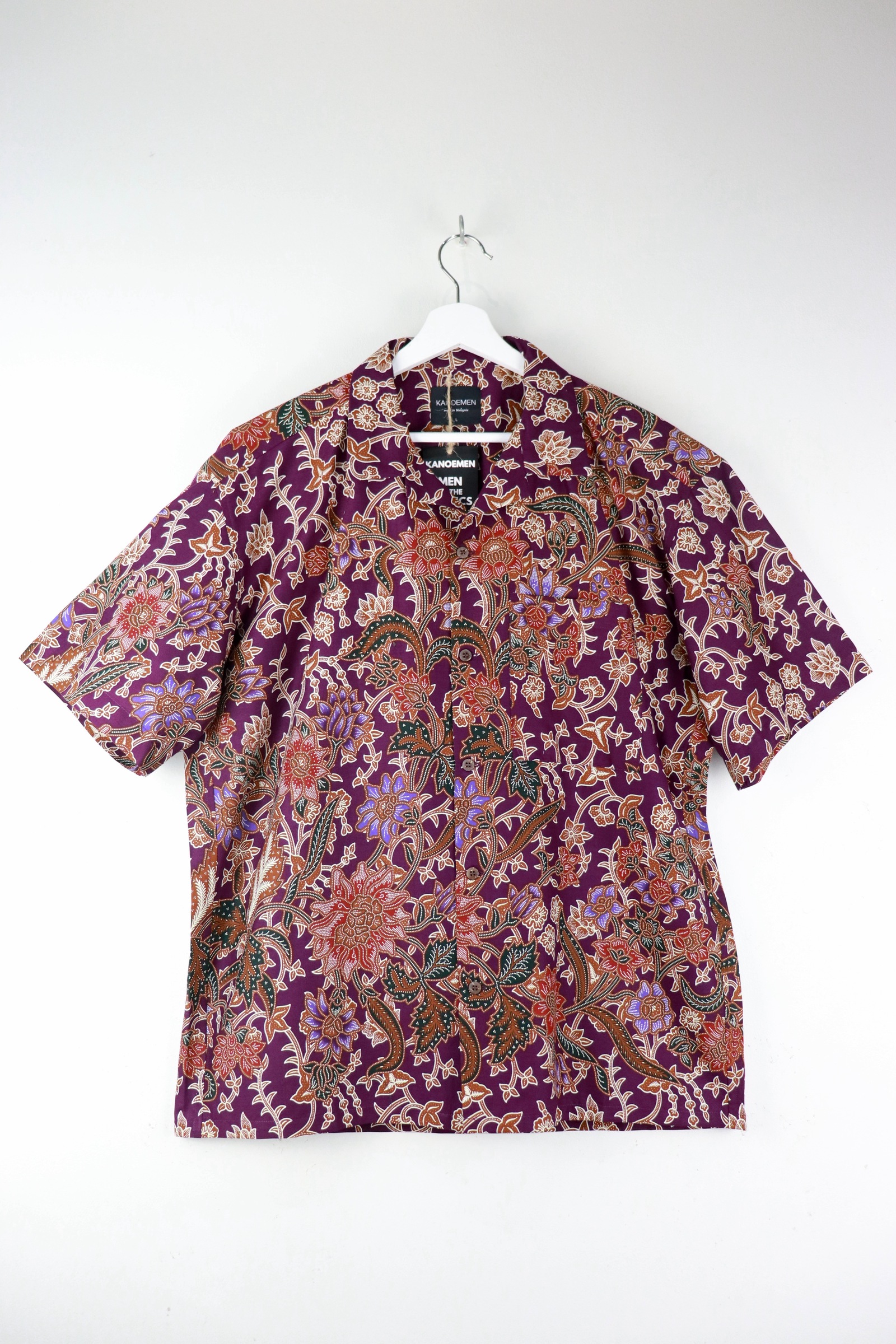 KANOEMEN Open Collar Batik Shirt - Tristan [ L ] 
