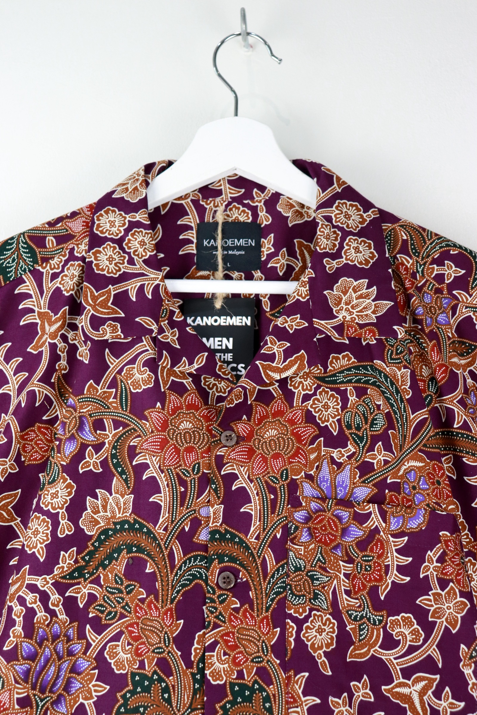 KANOEMEN Open Collar Batik Shirt - Tristan [ L ] 