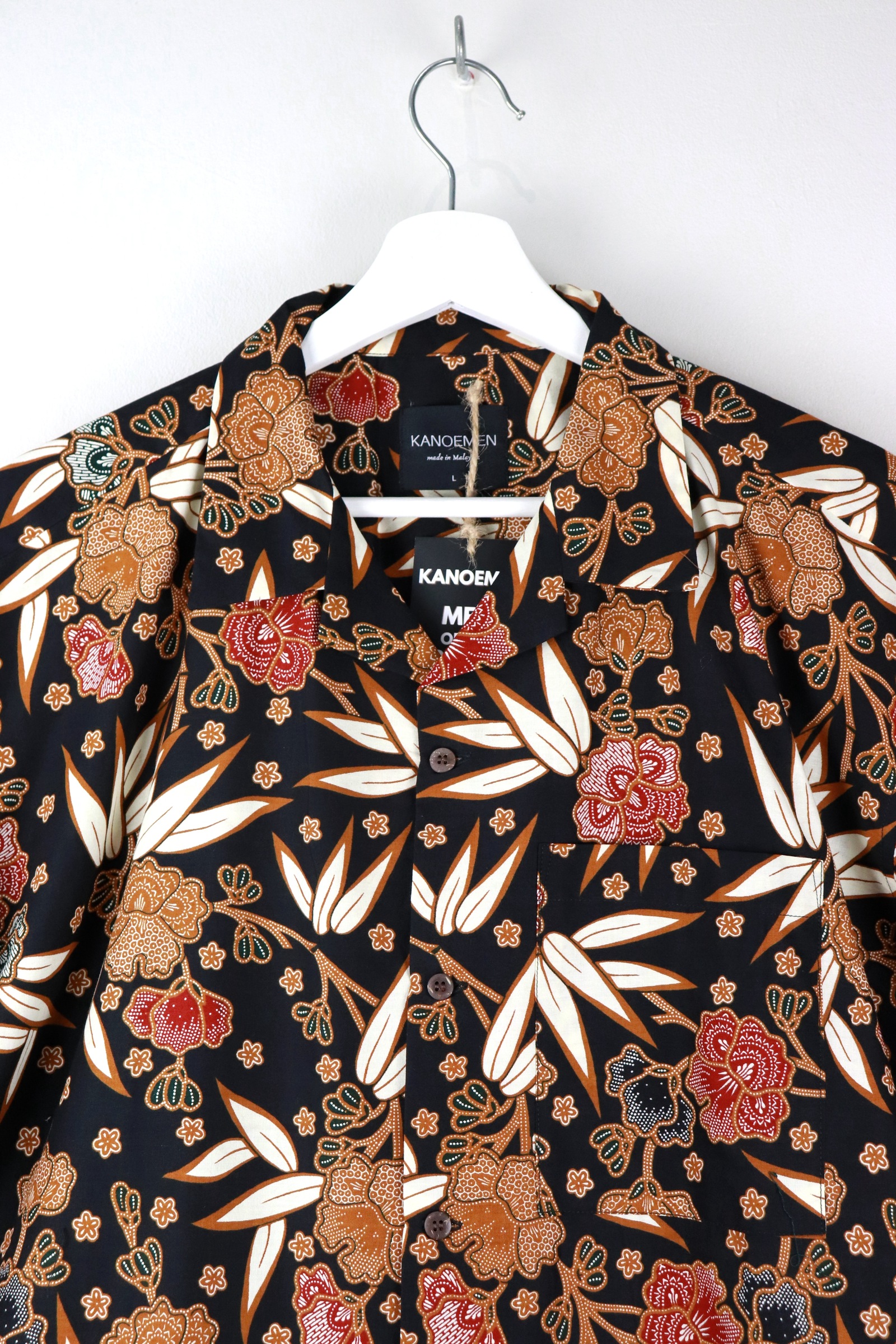 KANOEMEN Open Collar Batik Shirt - Brandon [ L ] 