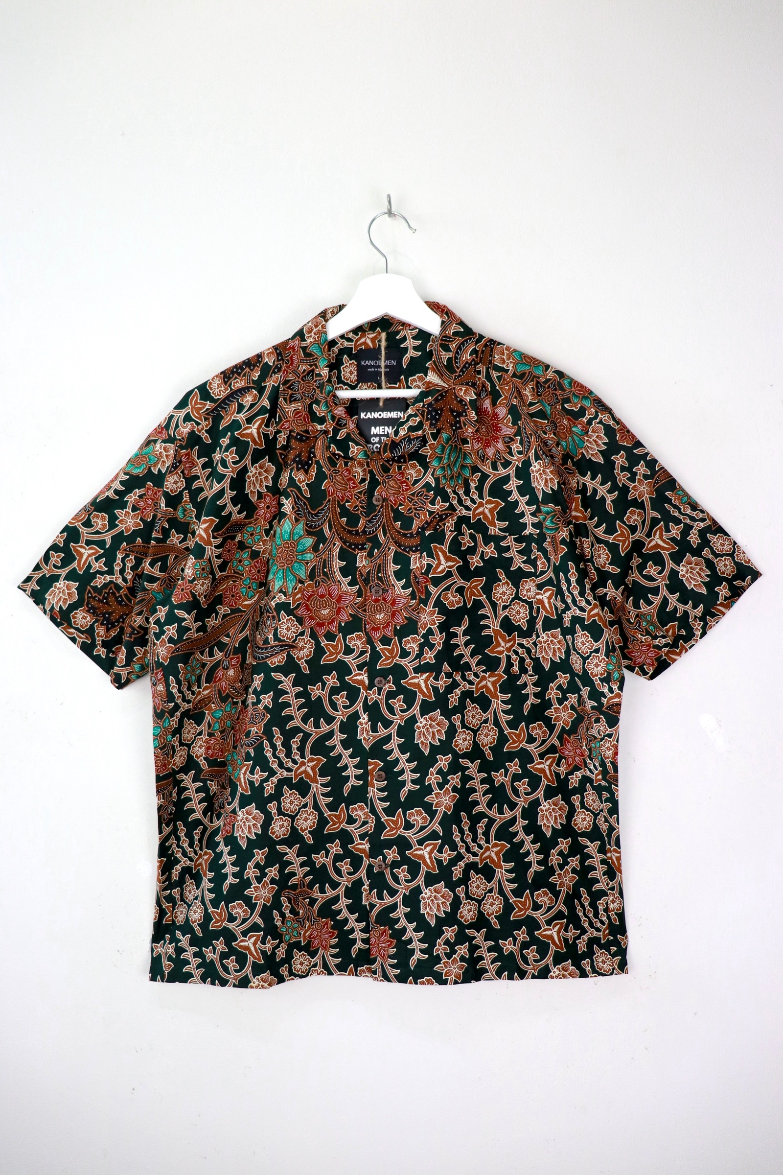 KANOEMEN Open Collar Batik Shirt - Kenneth [ L ] 