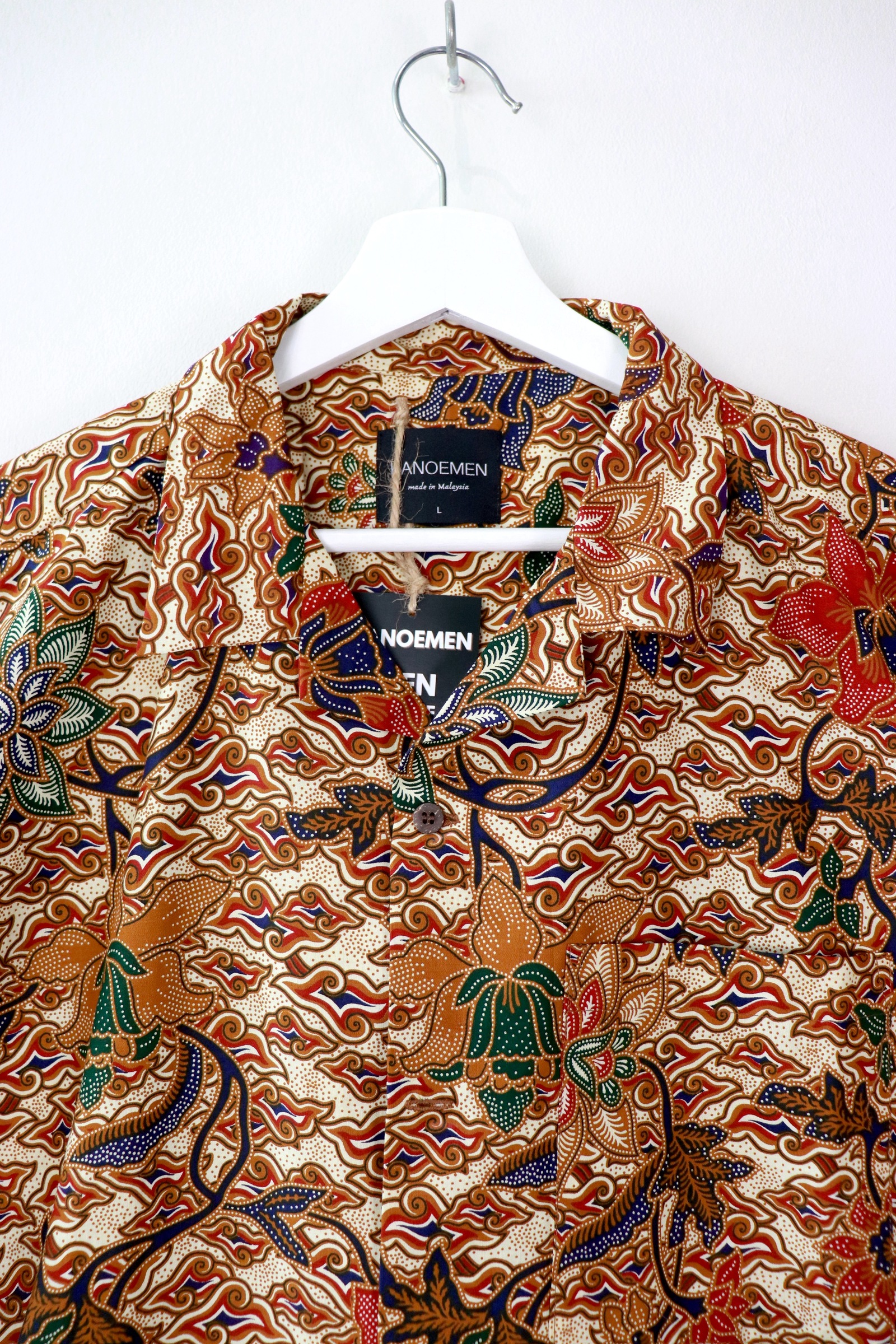 KANOEMEN Open Collar Batik Shirt - Charlie [ L ] 