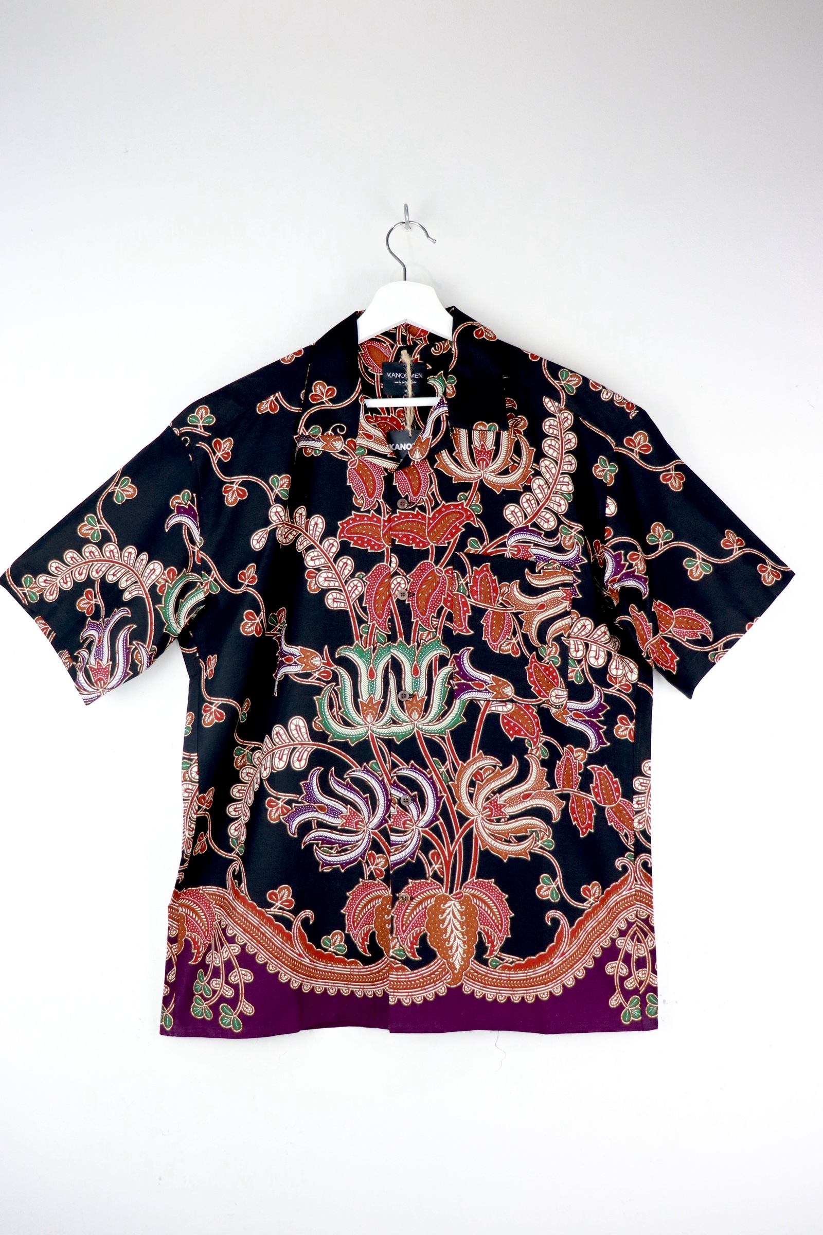 KANOEMEN Open Collar Batik Shirt - Oscar [ M / L  ] 