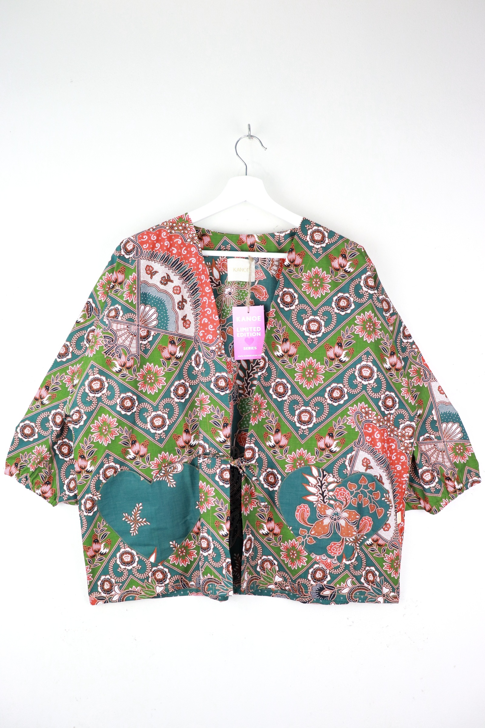Kimono Signature Heart Pockets - Forestry Sage
