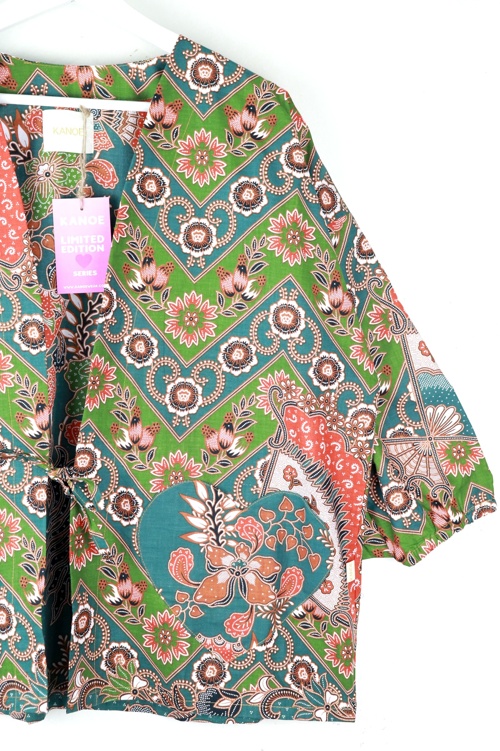 Kimono Signature Heart Pockets - Forestry Sage
