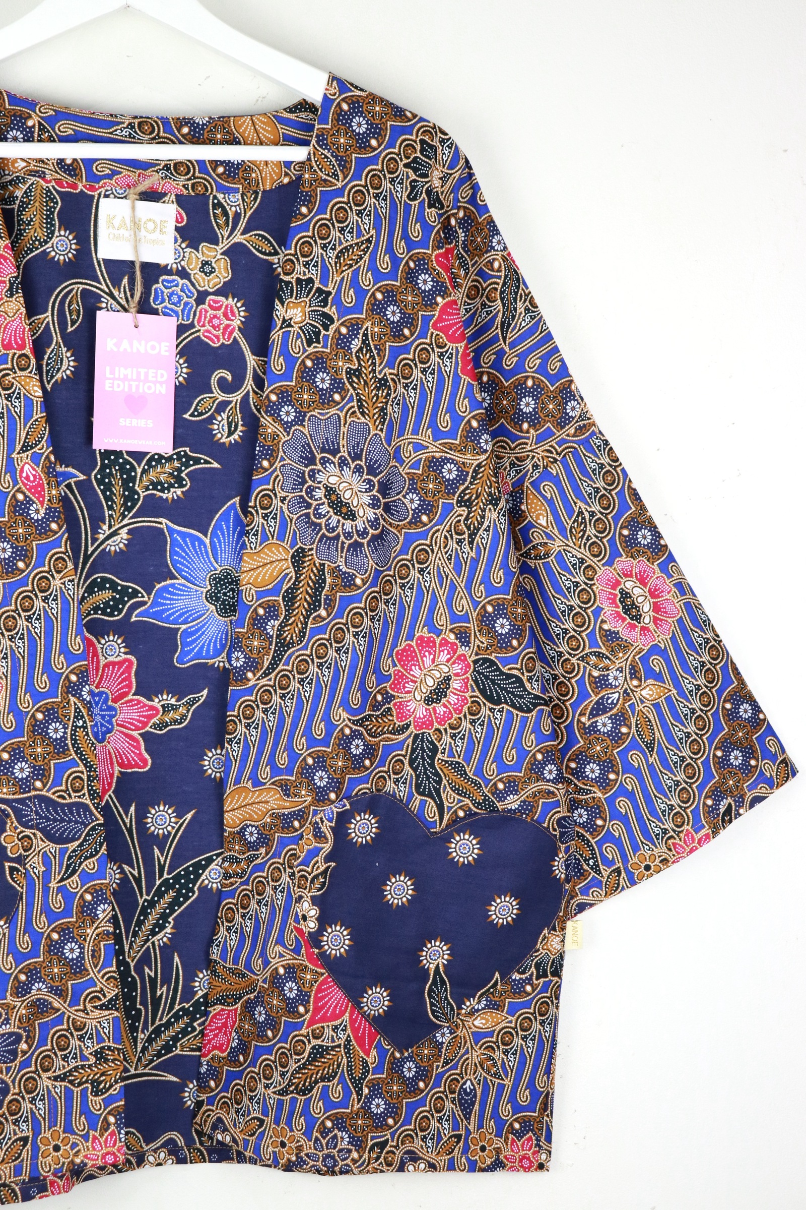 Kimono Basic Heart Pockets - Pacific