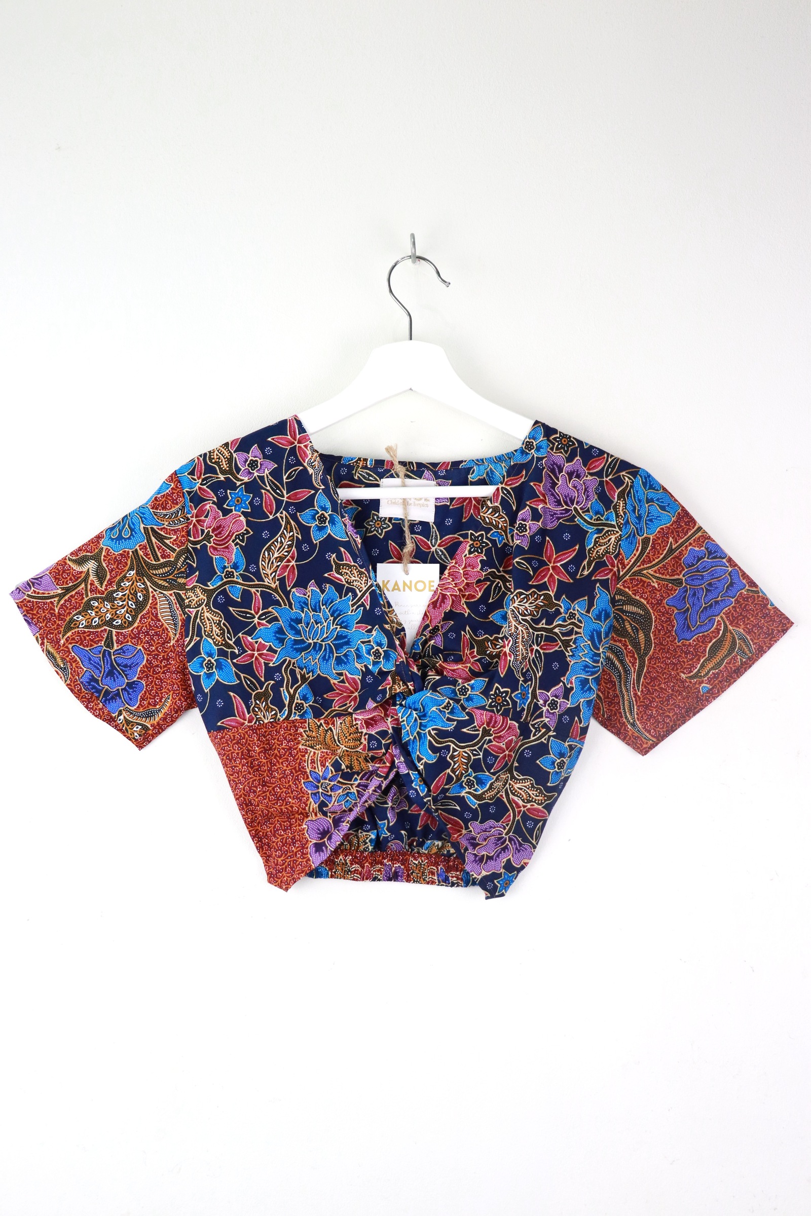 Twisted Front Batik Top - Nigella