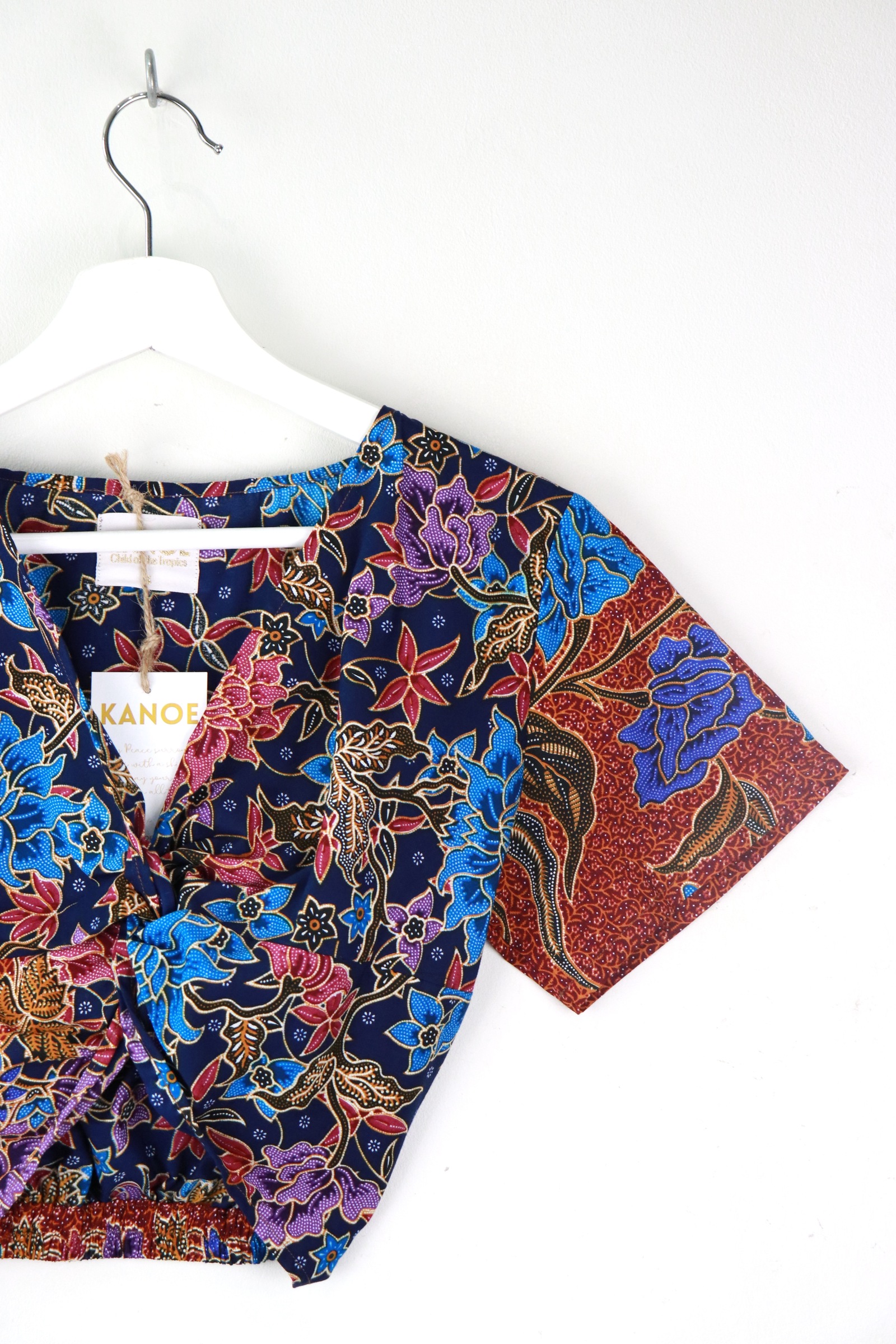 Twisted Front Batik Top - Nigella