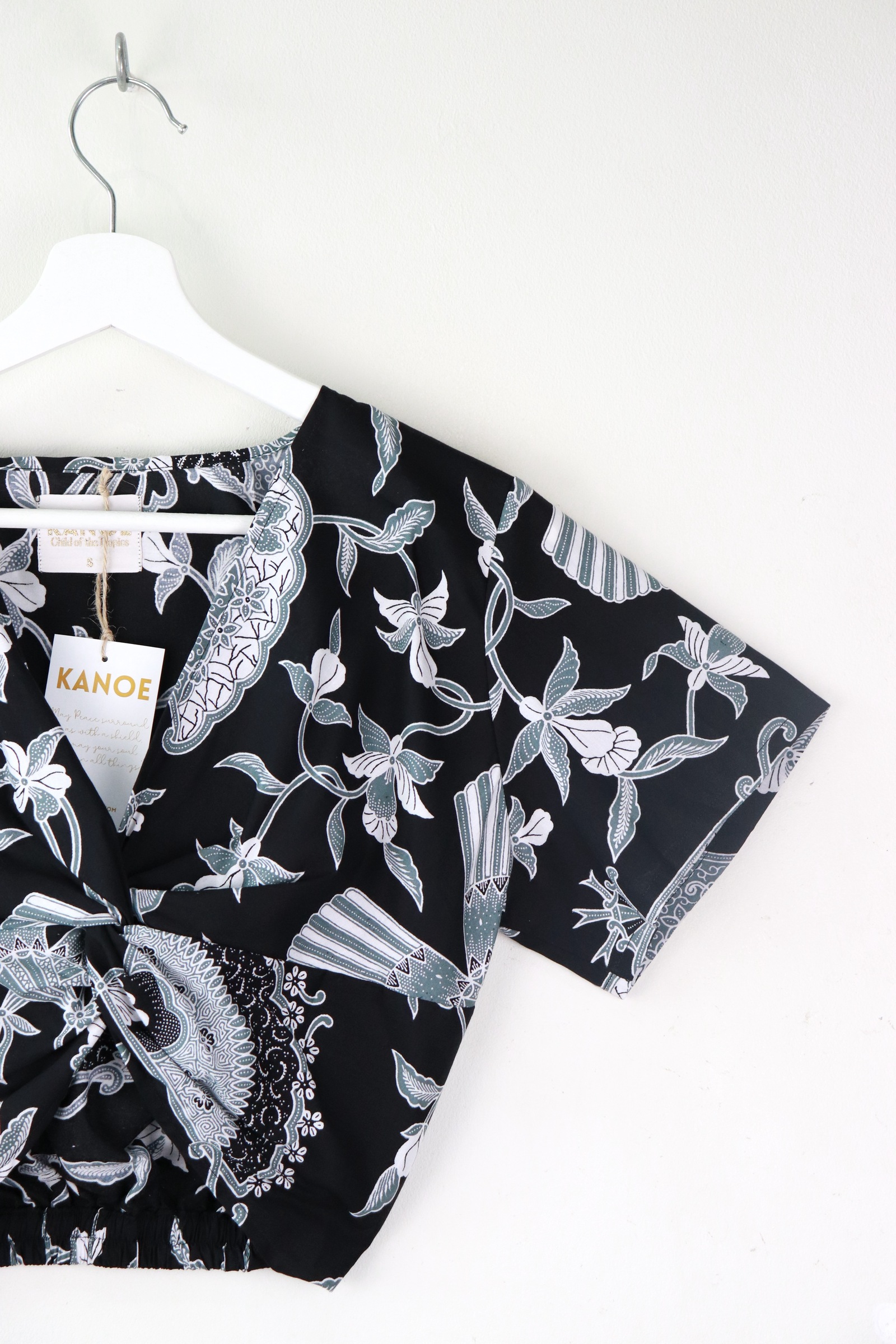Twisted Front Batik Top - Elodie