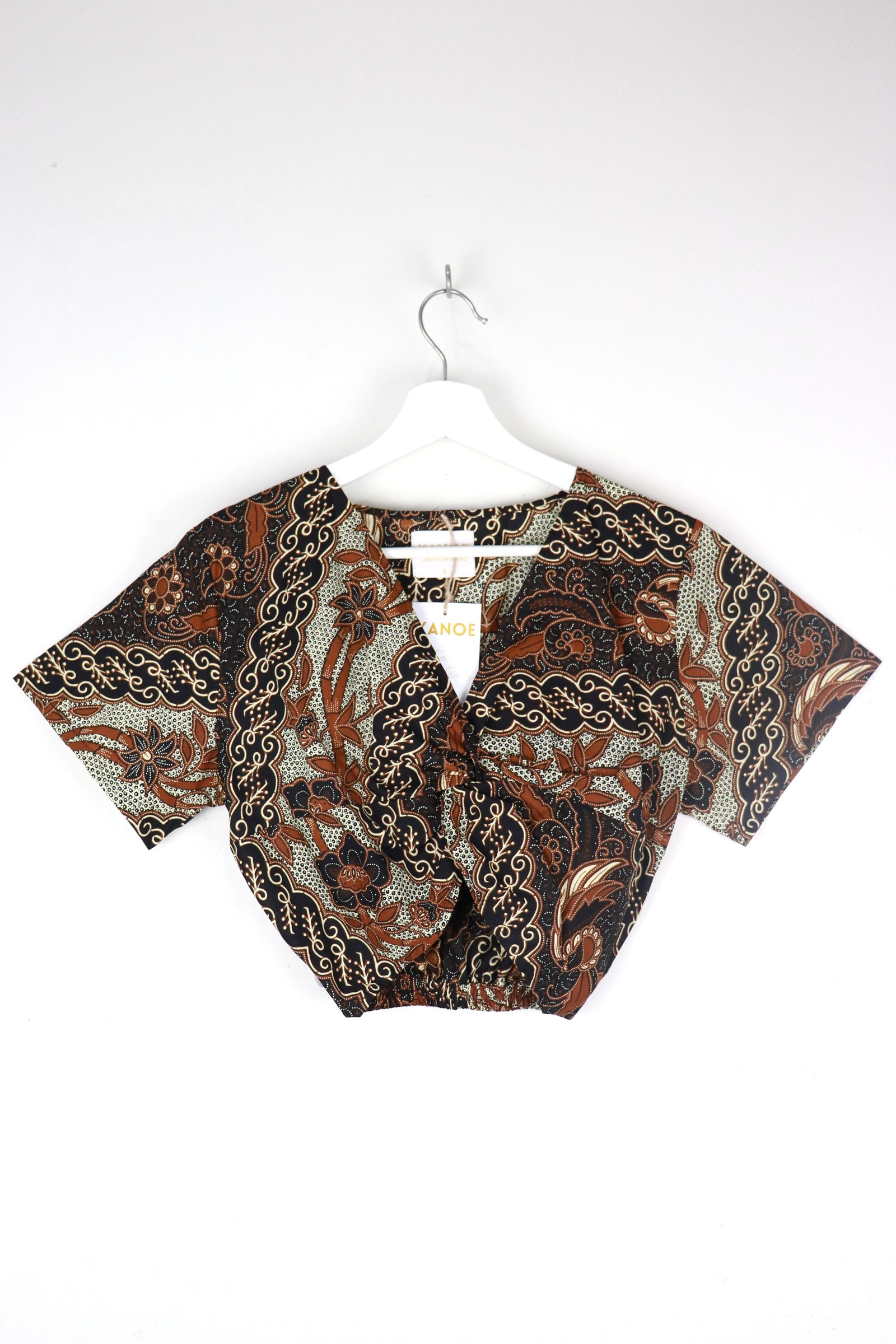 Twisted Front Batik Top - Asiza