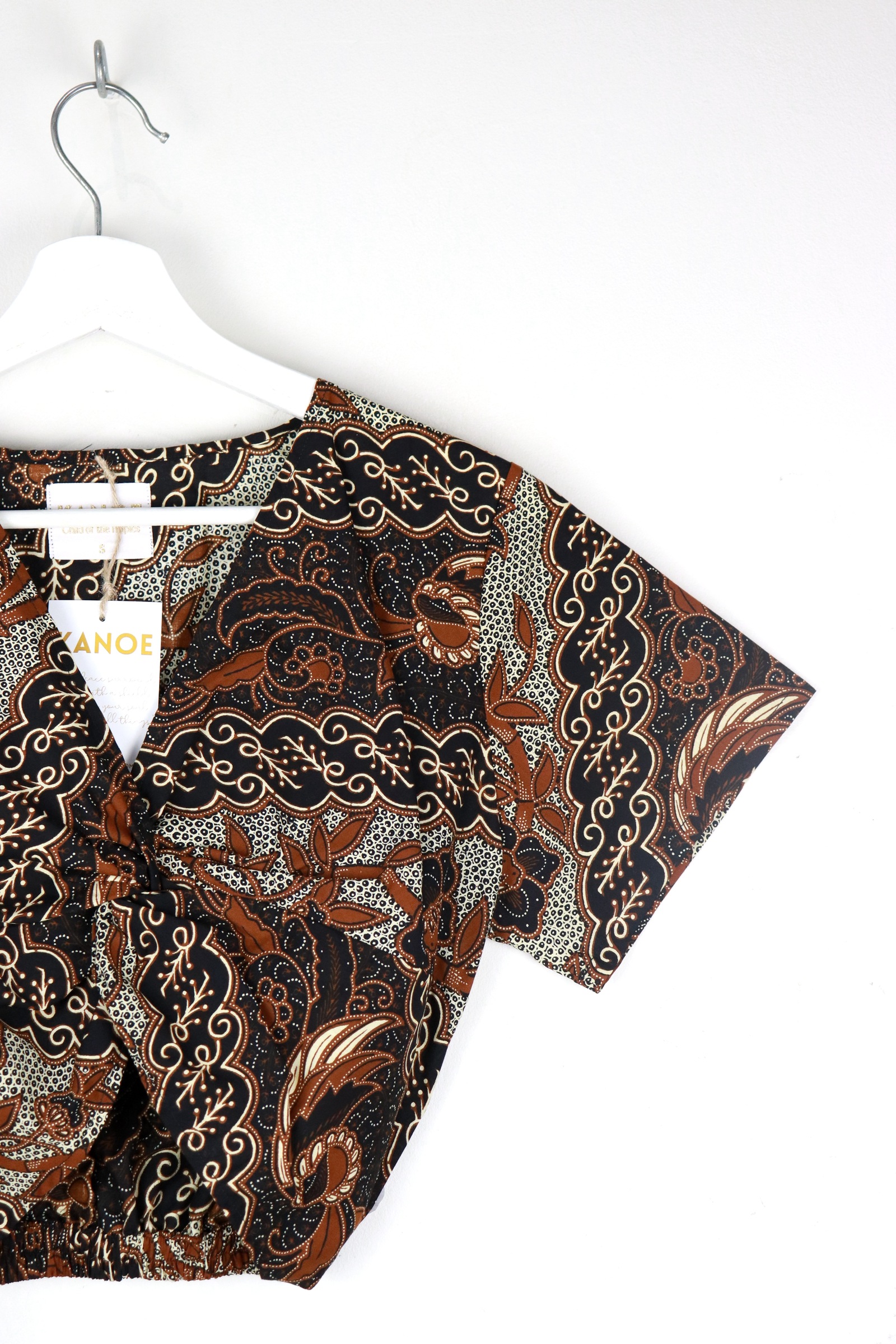 Twisted Front Batik Top - Asiza