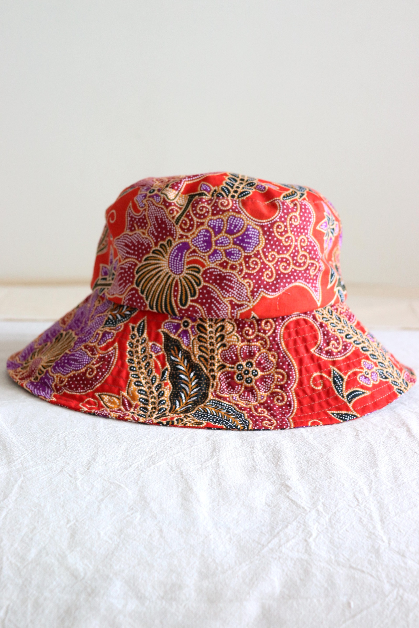 Batik Bucket Hat Wide Brim - Oh Dahlia!