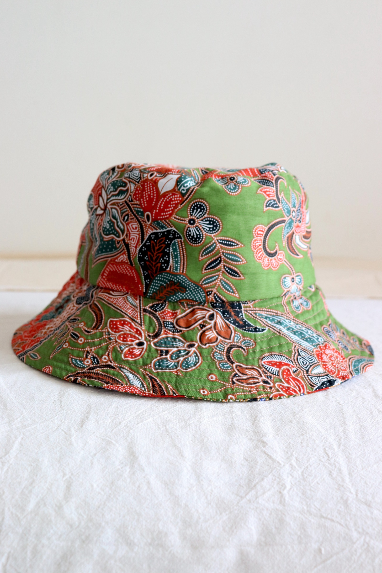 Batik Bucket Hat Wide Brim - Lantana Sun