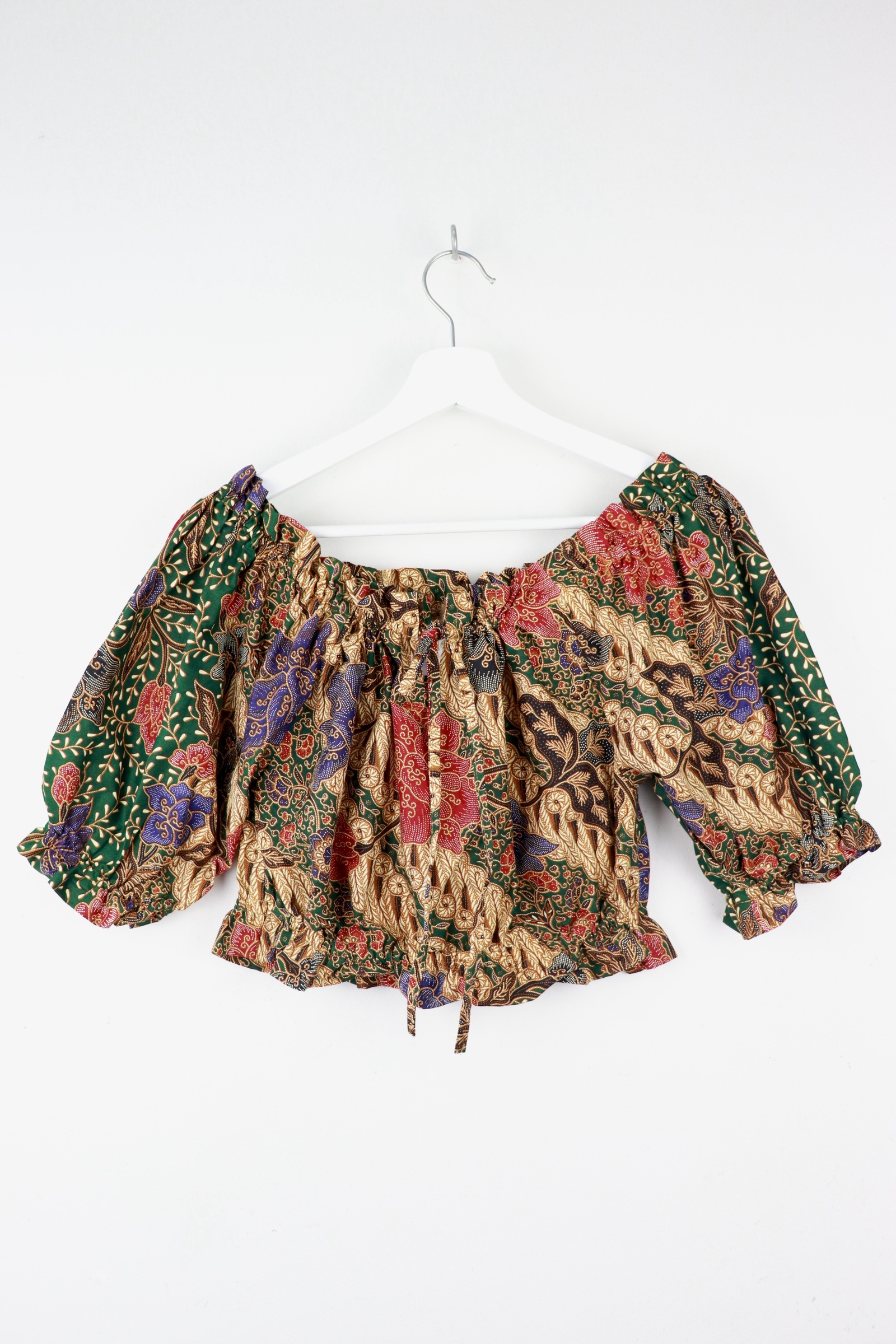 Off-Shoulder Batik Blouse - Willow