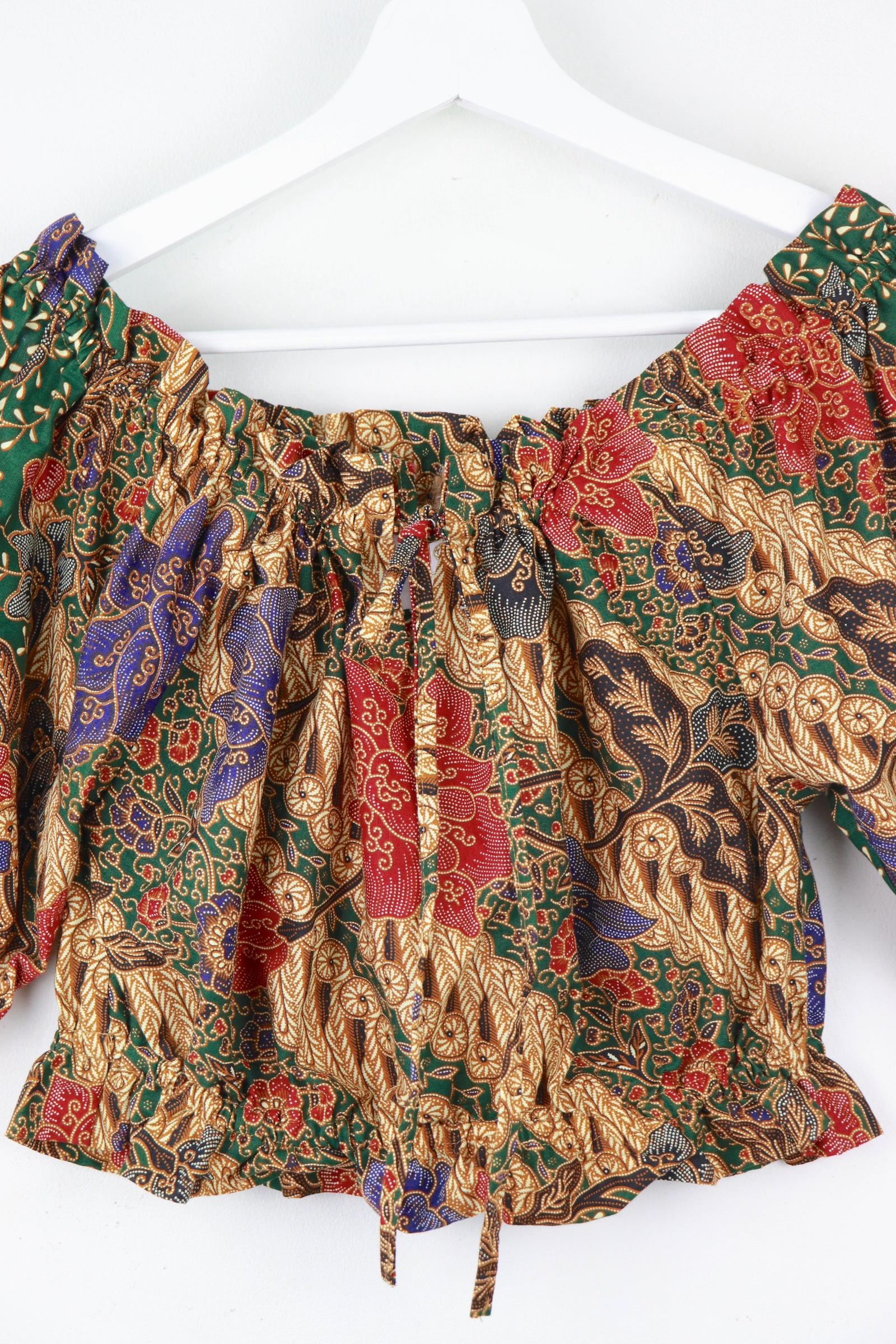 Off-Shoulder Batik Blouse - Willow