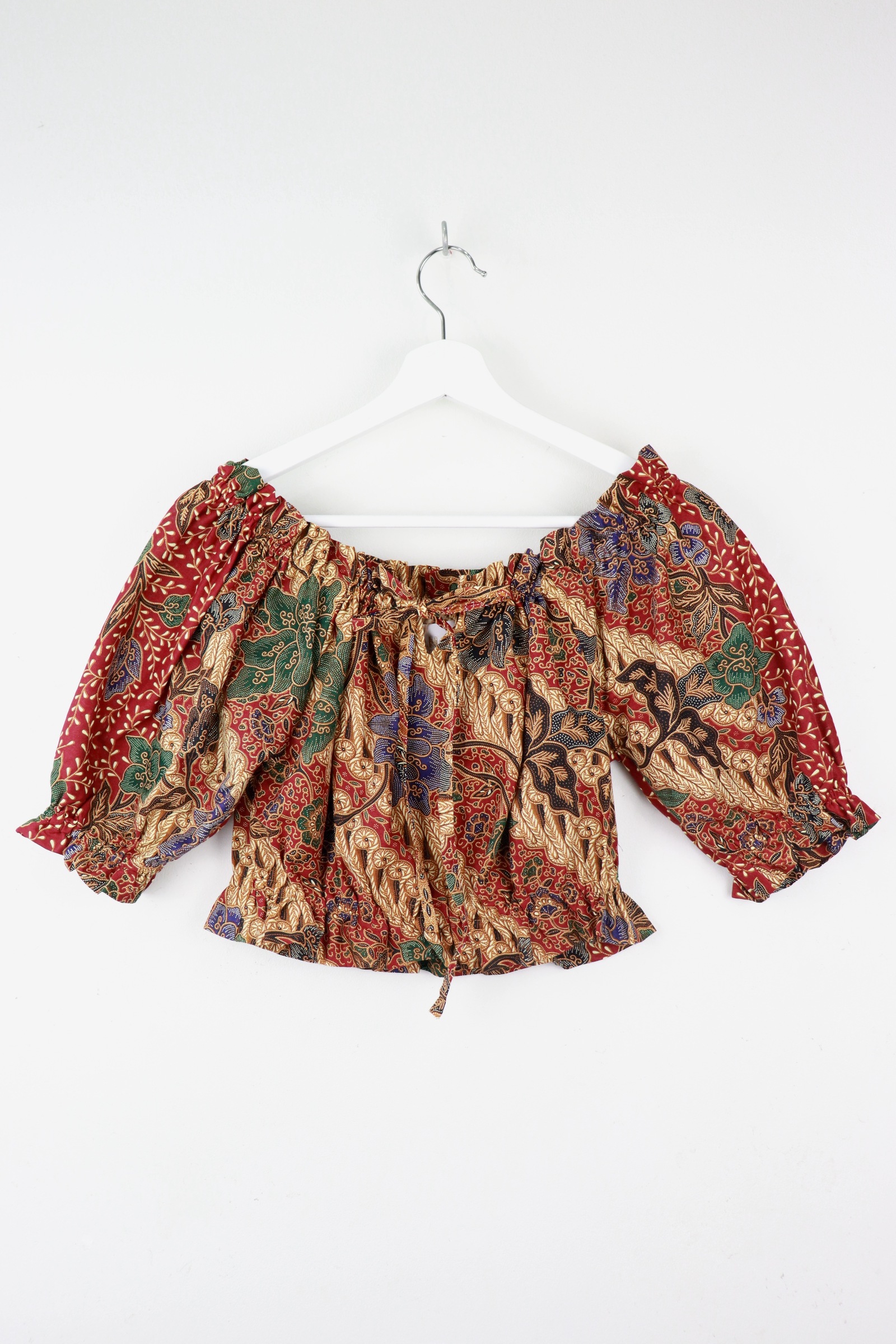 Off-Shoulder Batik Blouse - Autumn