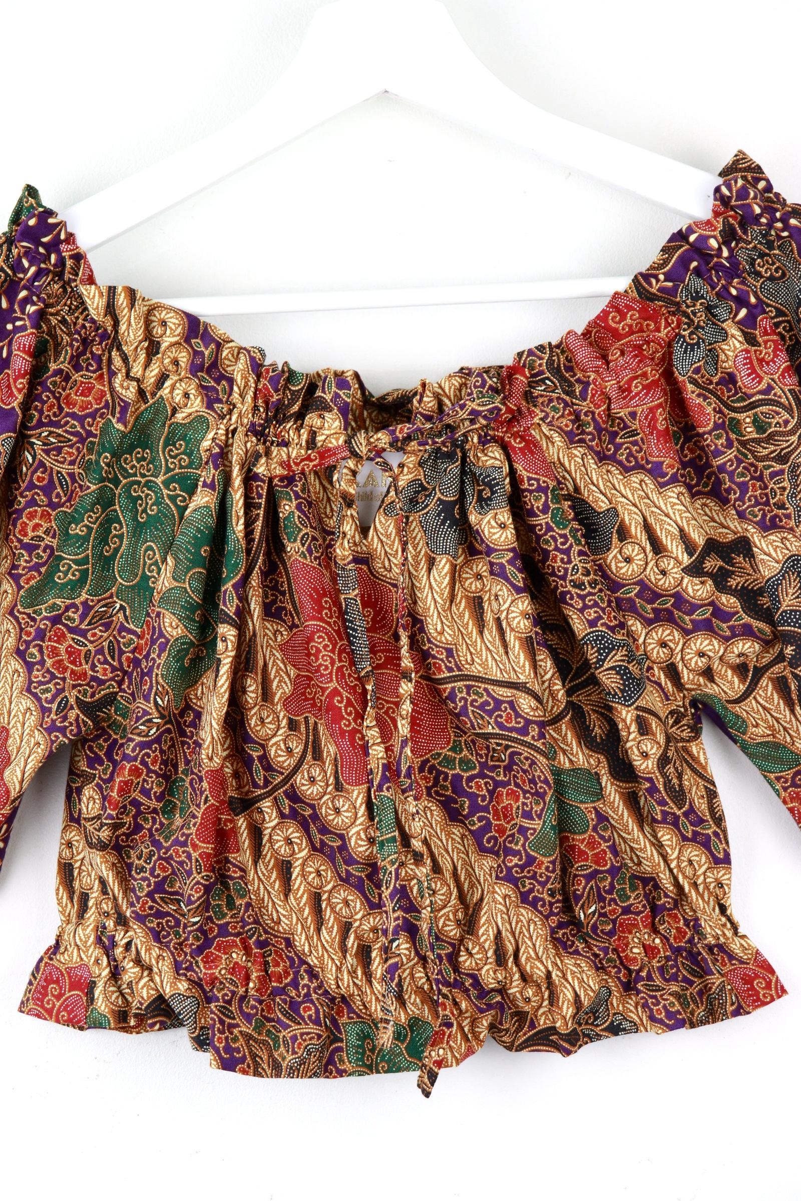 Off-Shoulder Batik Blouse - Ivy