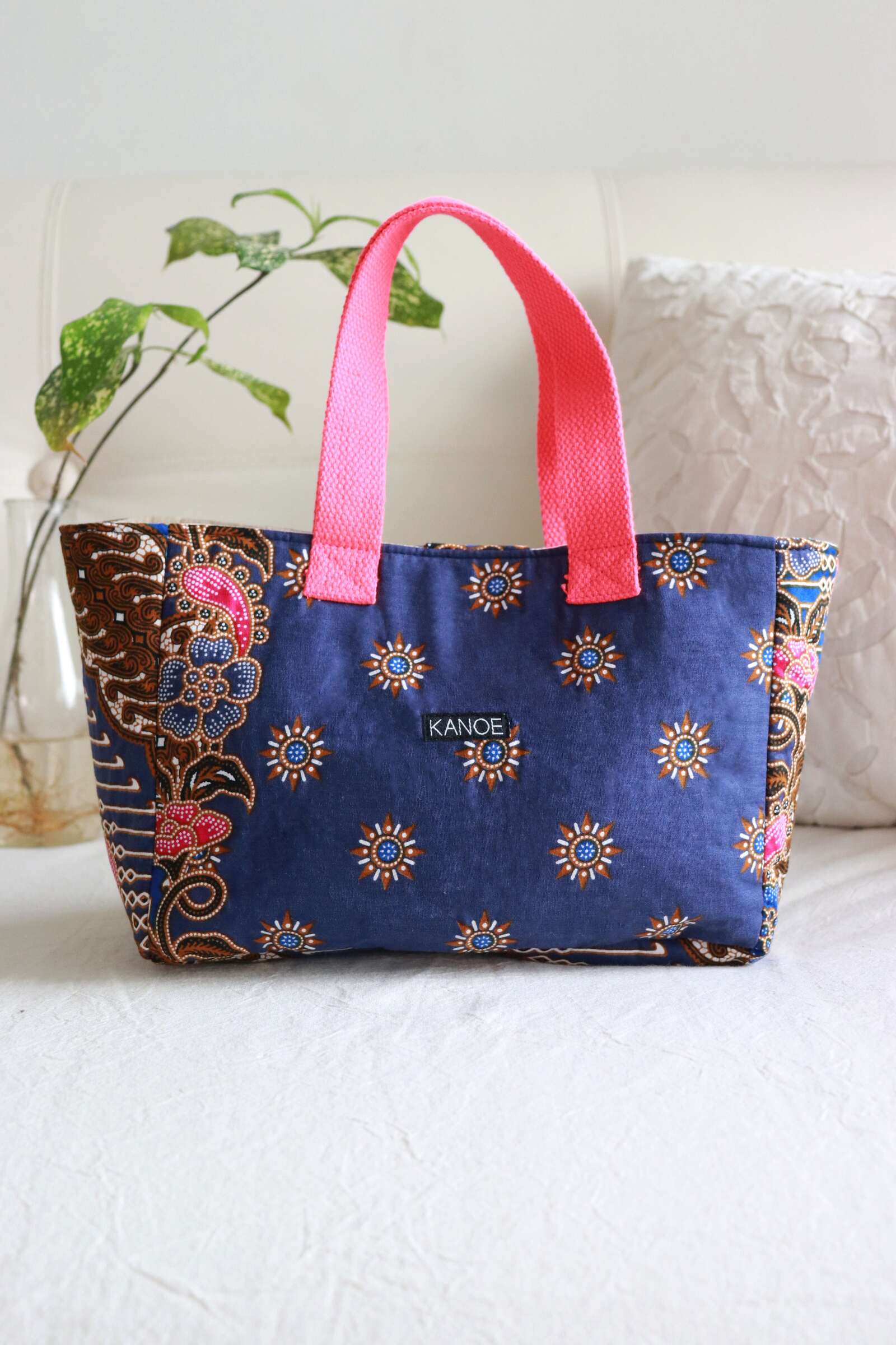 Mini Batik Bag - Midnight Daylily