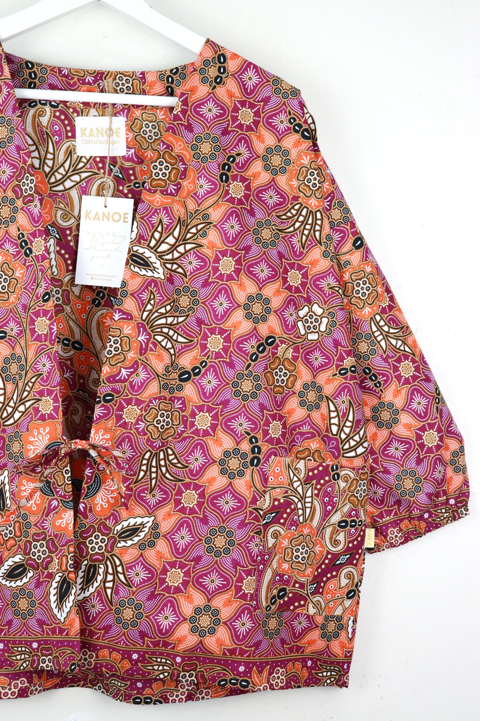 Batik Kimono Signature - Magenta Mimosa