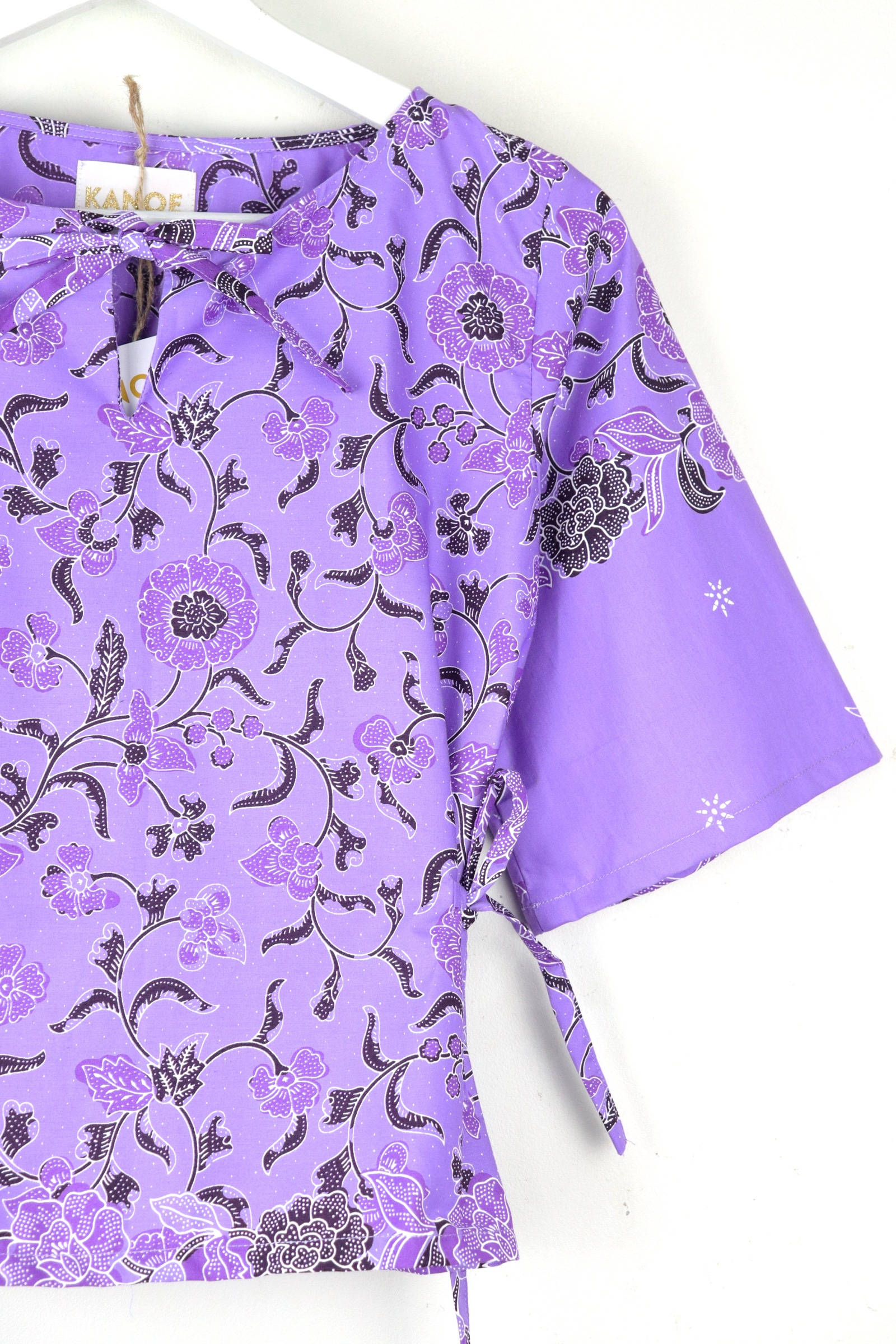 Kedah Batik Top - Bidadari Lavender
