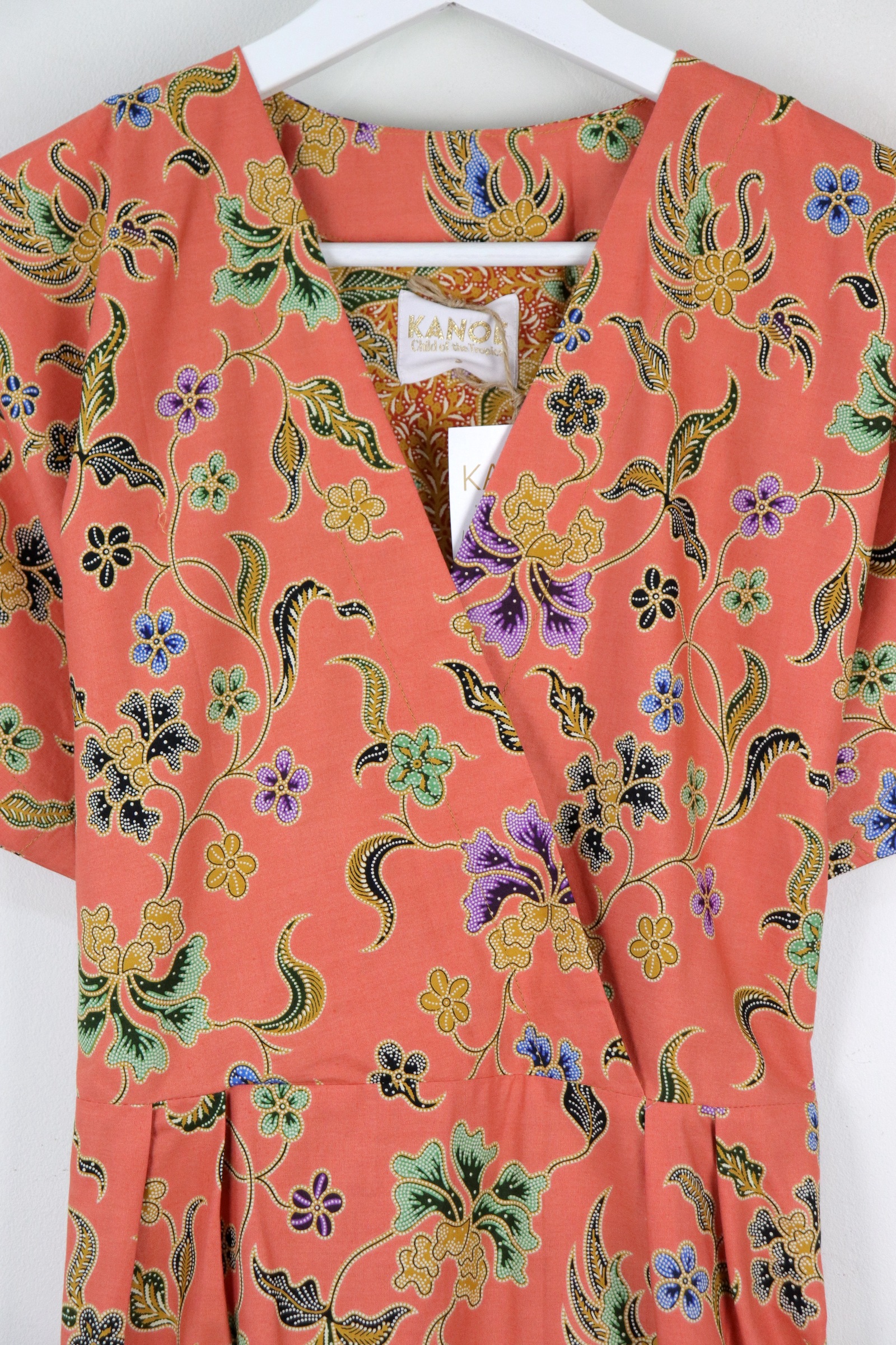 Kimono Wrap Dress [ Short ] - Apricot Cosmos