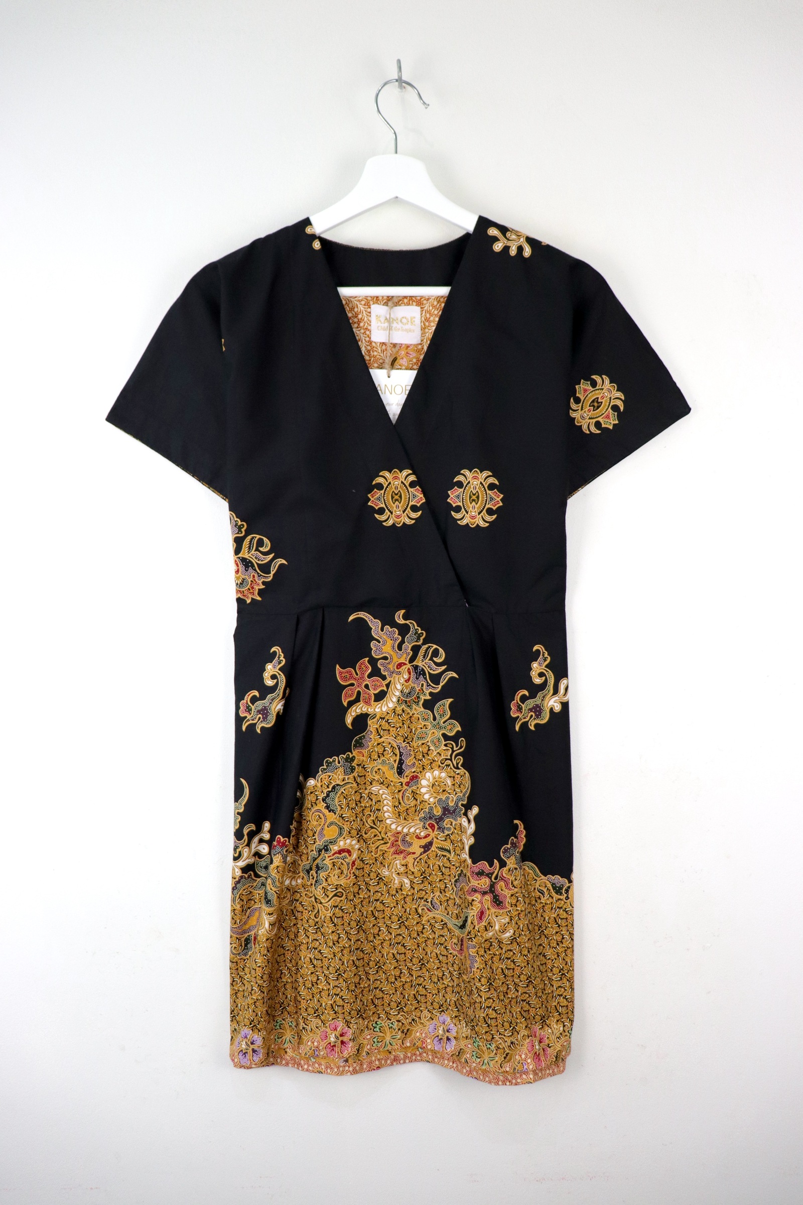 Kimono Wrap Dress [ Short ] - Flora Noir 