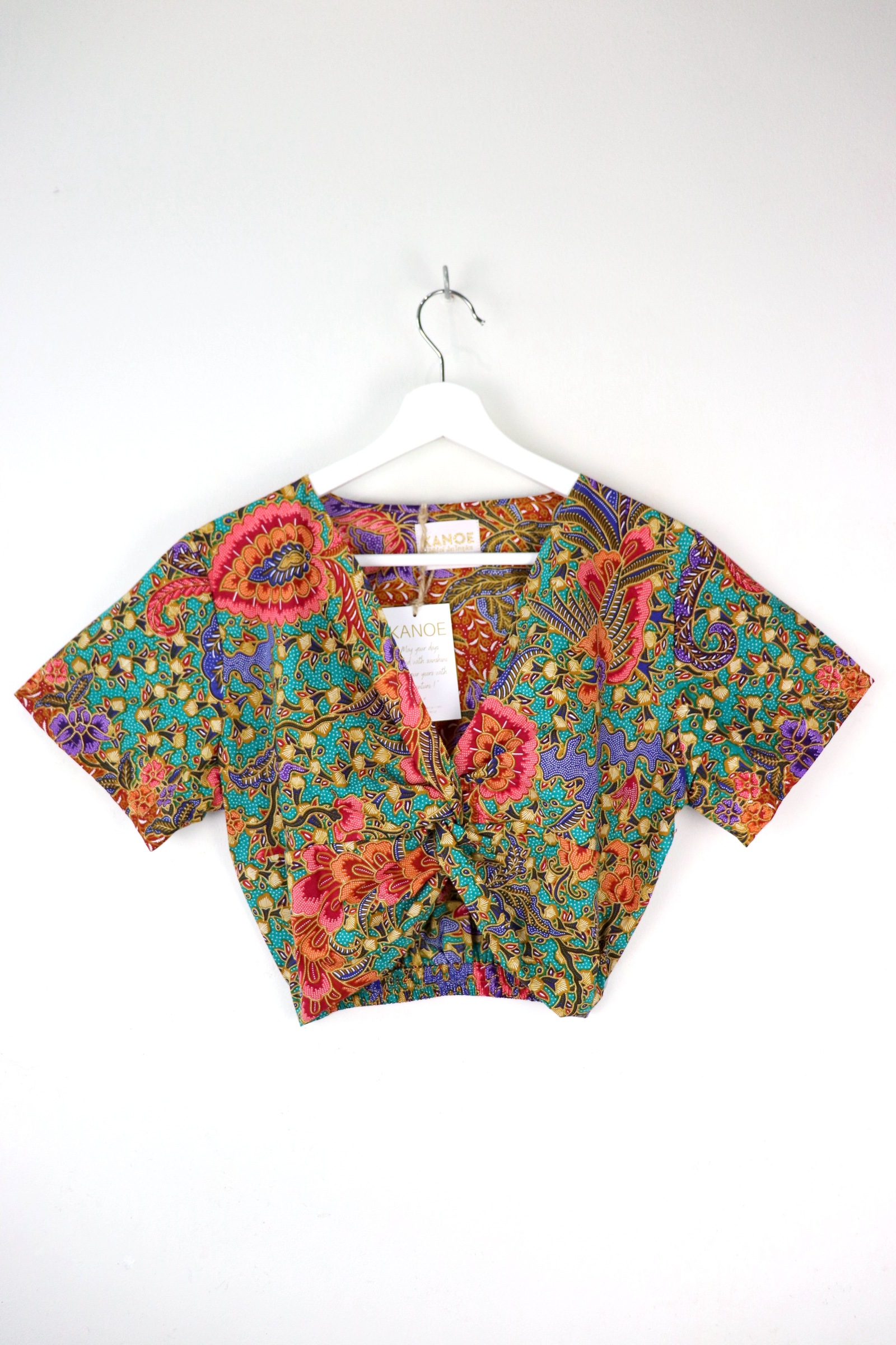 Twisted Front Batik Top - Wildflower Asteroid