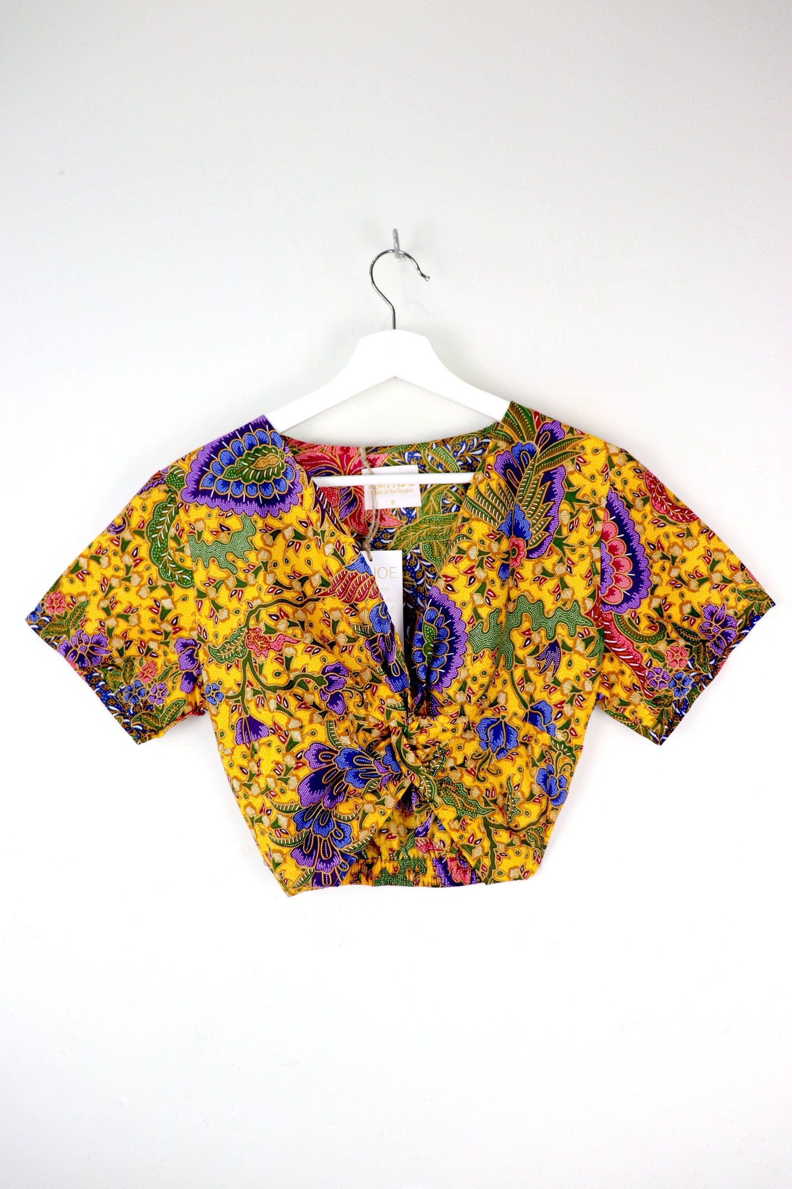 Twisted Front Batik Top - Star Petal