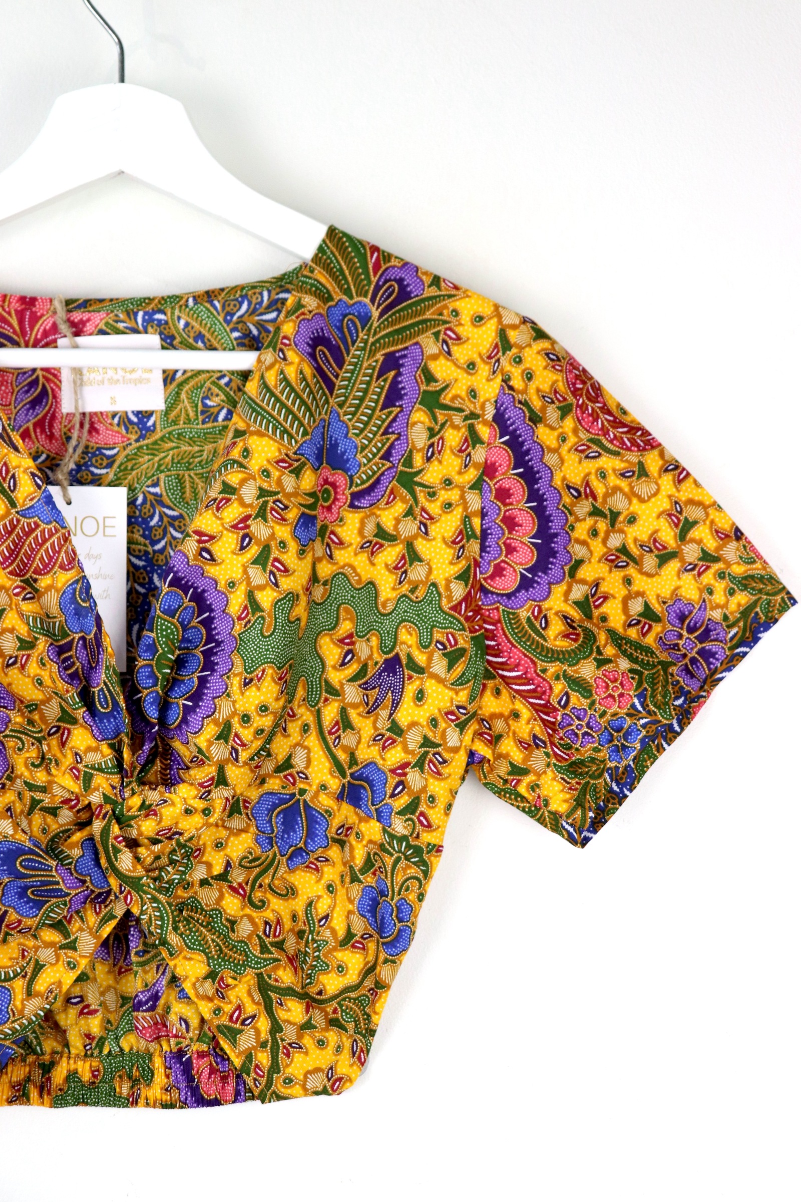 Twisted Front Batik Top - Star Petal